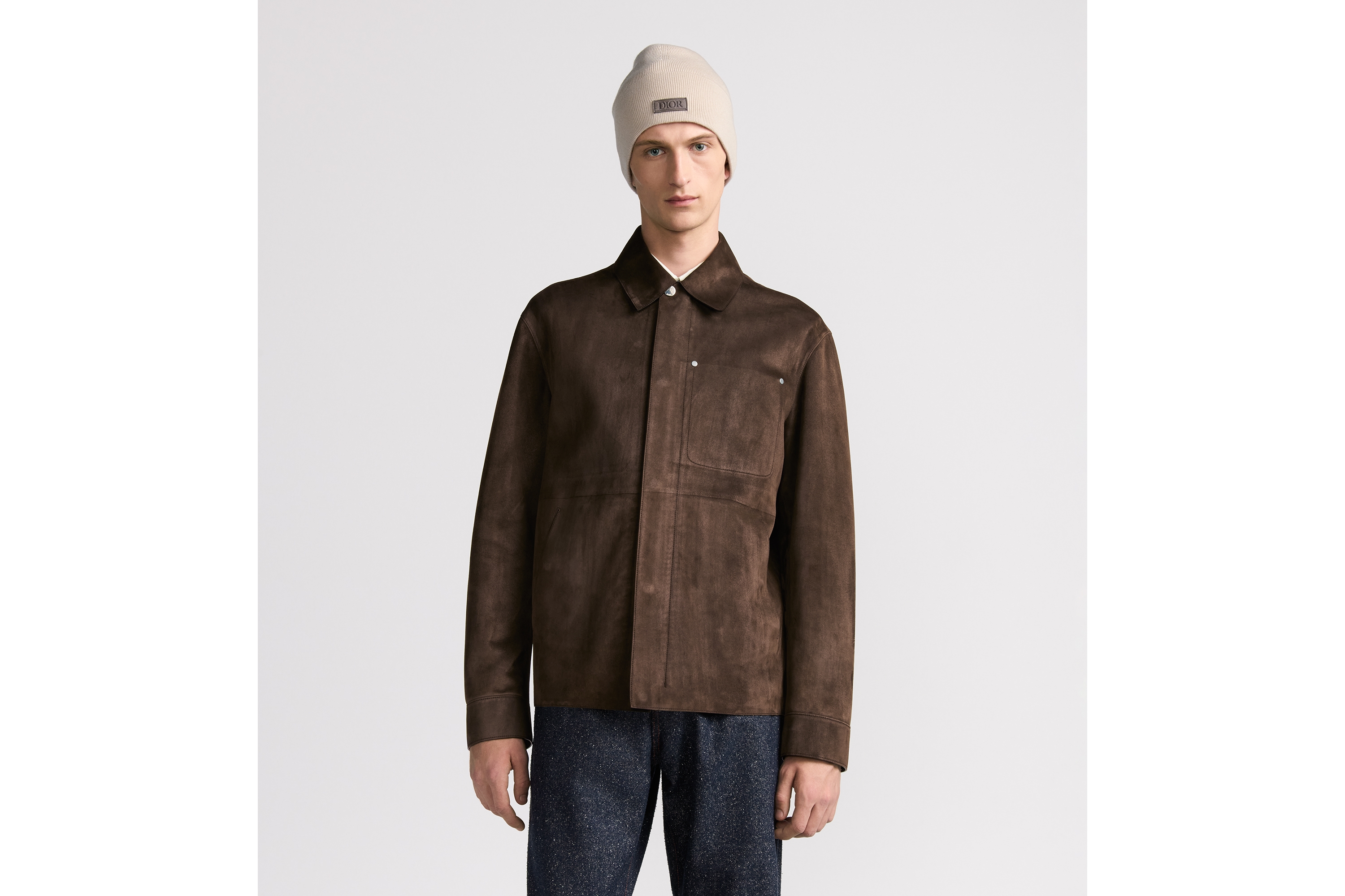 Look Dior Icons Jacket Brown Suede Lambskin E01