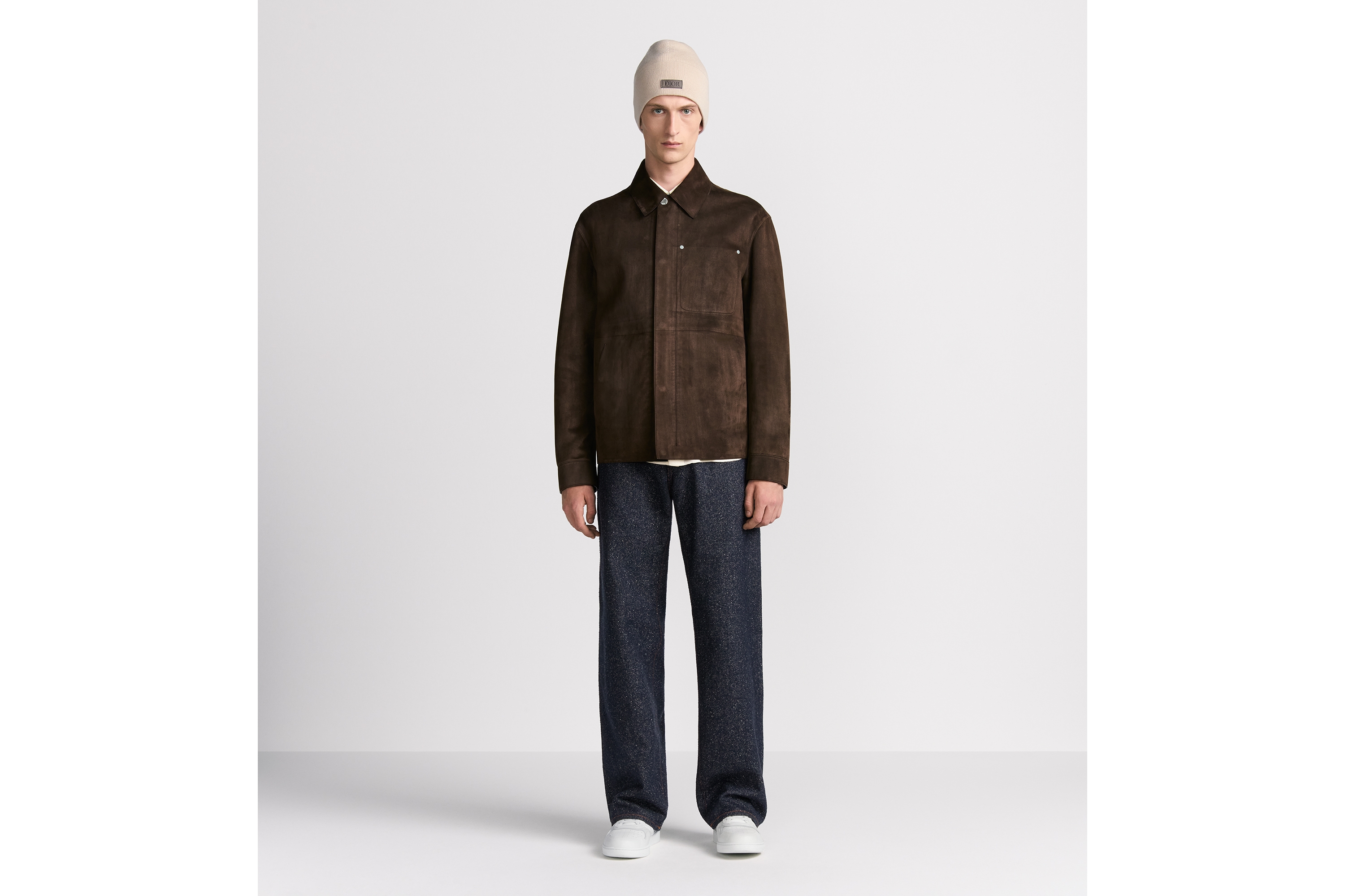 Look Dior Icons Jacket Brown Suede Lambskin E02