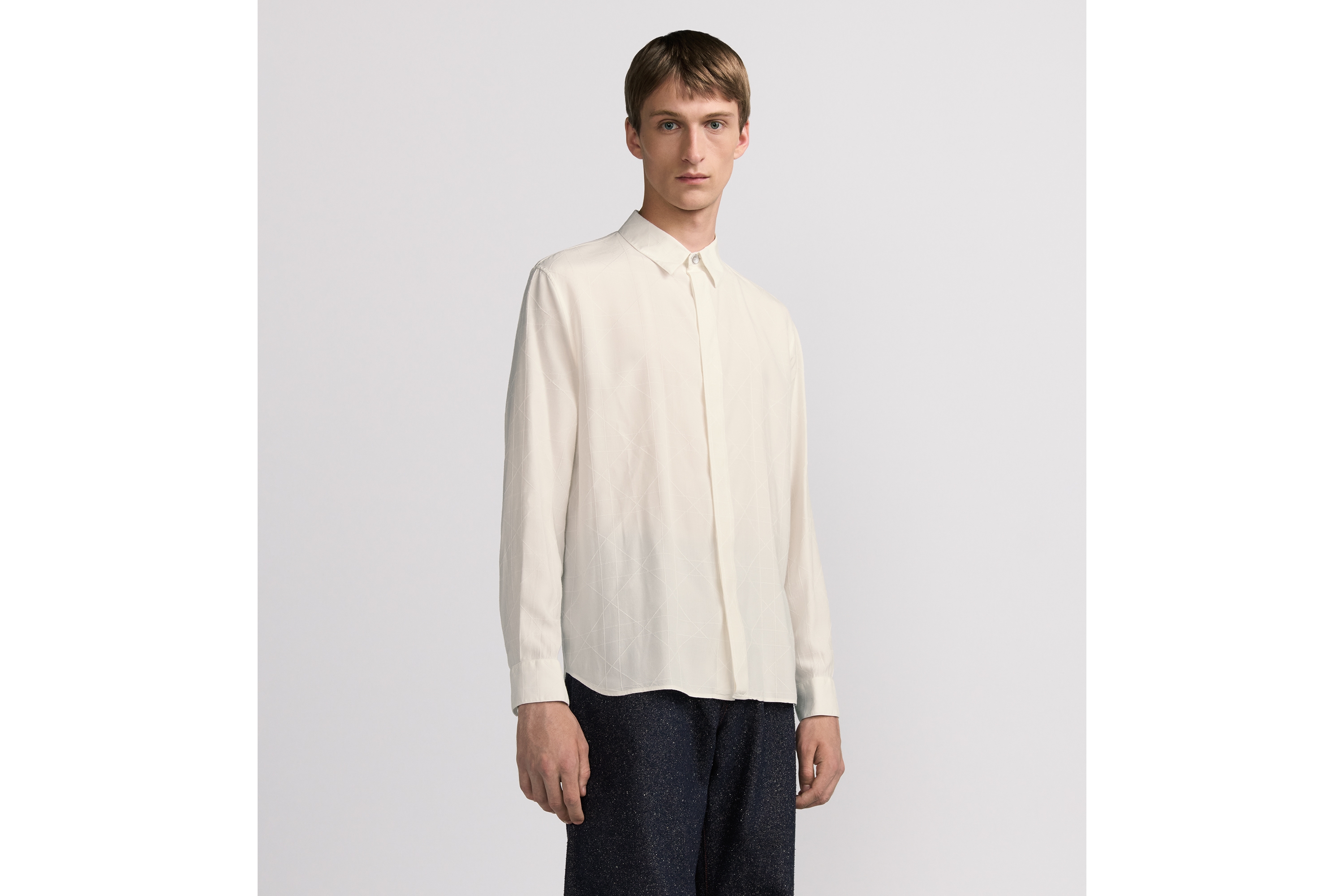 Look Chemise Cannage Dior Icons Toile de soie mélangée écrue E07