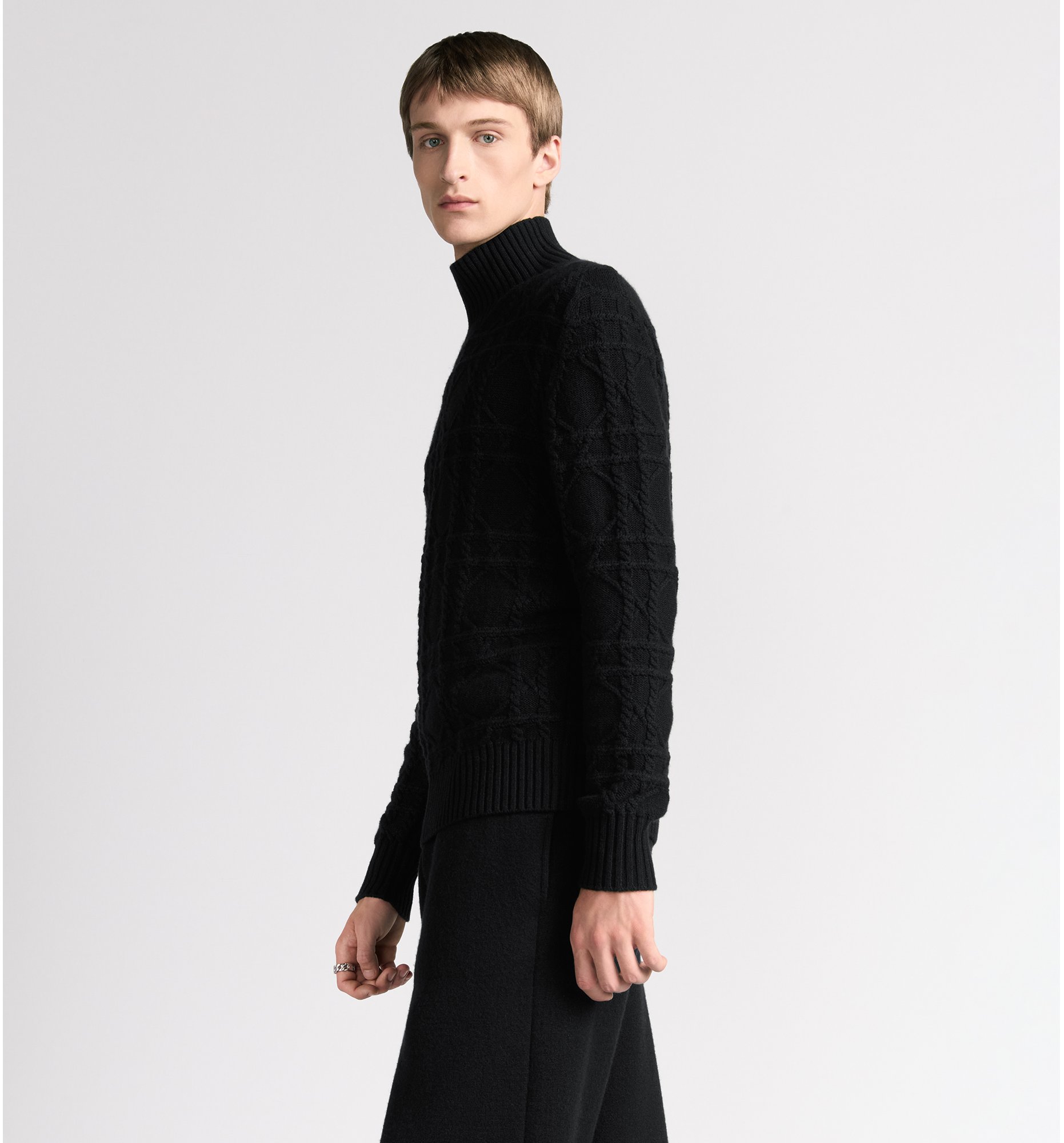 Dior Icons Turtleneck Sweater Black Cashmere Knit DIOR