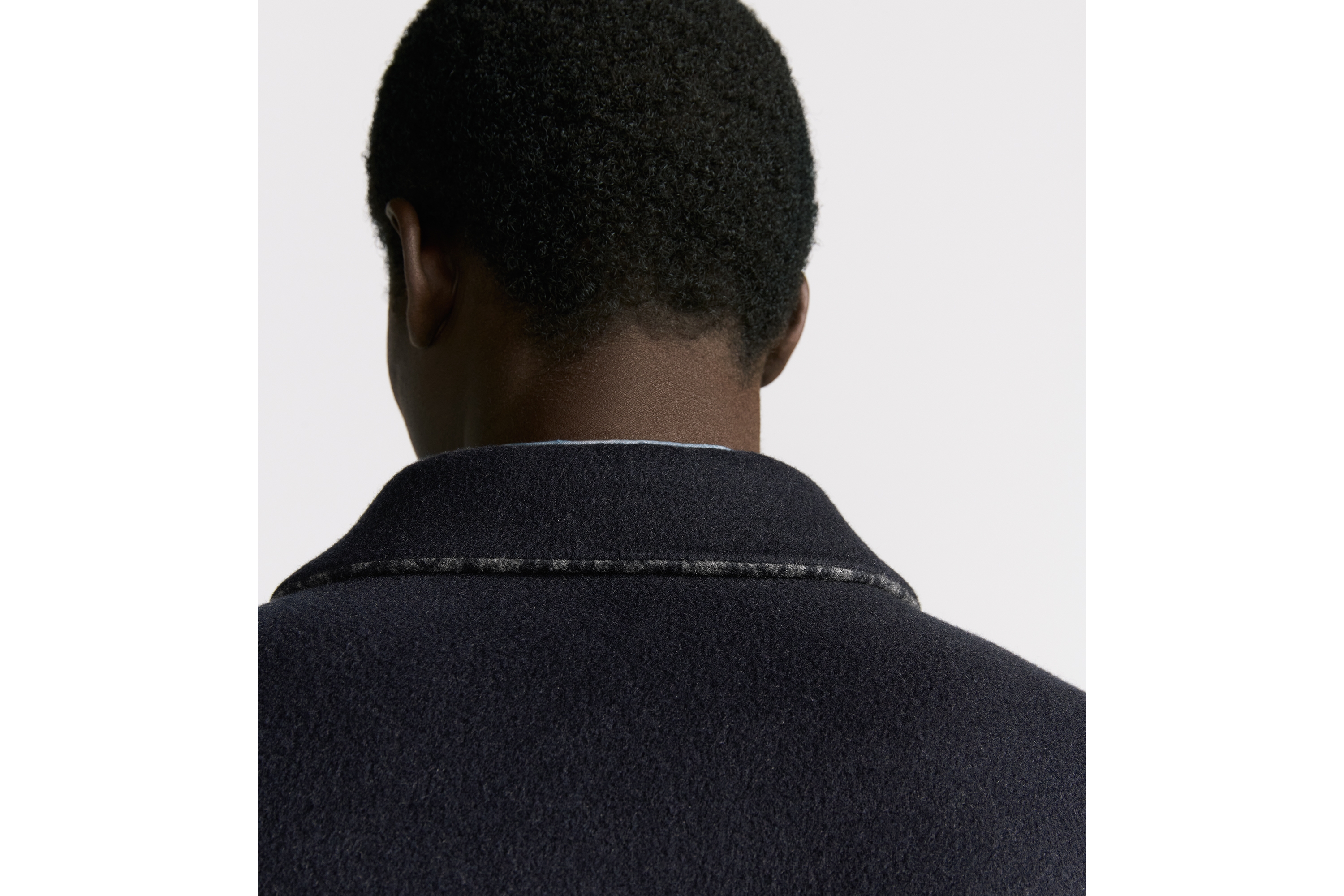 Look Dior Icons Workwear Jacket Navy Blue Double-Sided Virgin Wool and Cashmere E21