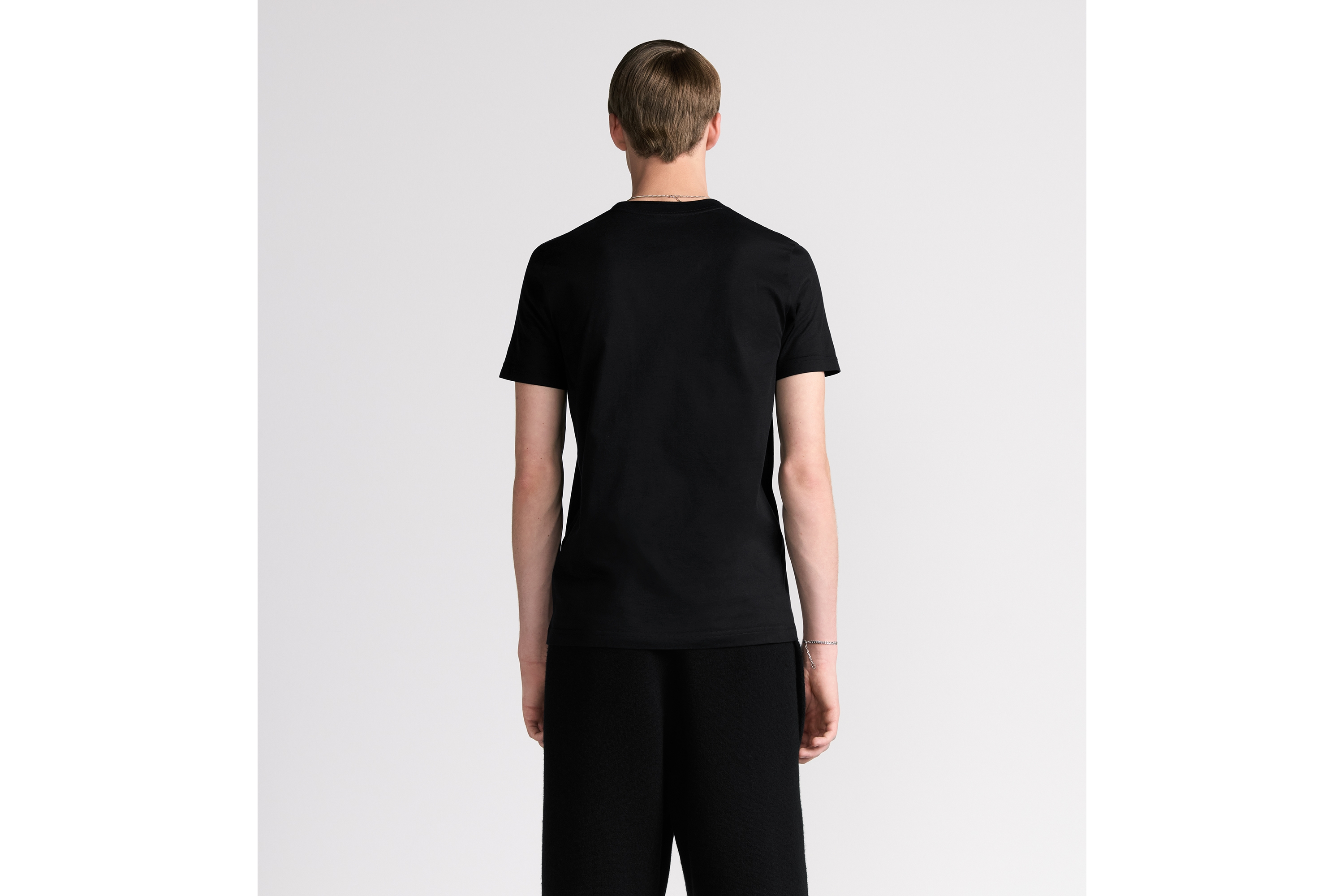 Look Dior Icons T-Shirt, Regular Fit Black Sea Island Cotton Jersey E09