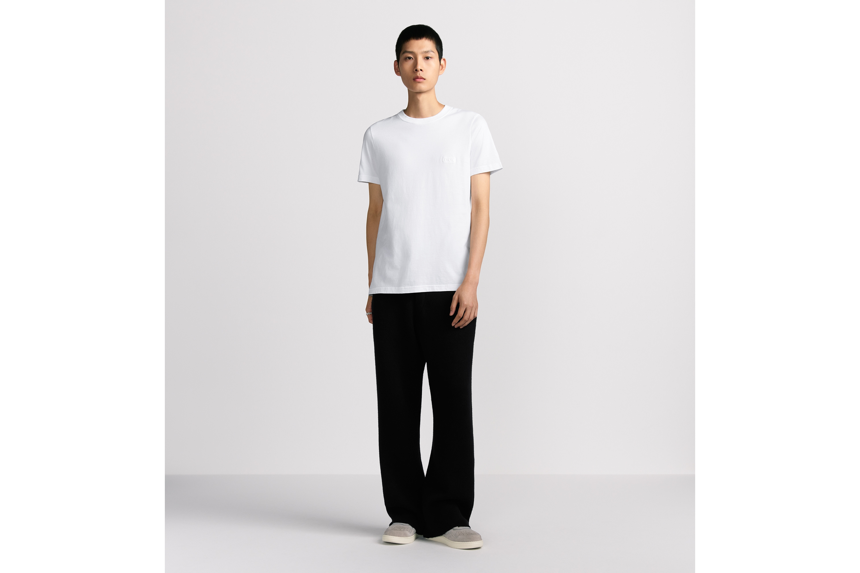 Look Dior Icons T-Shirt, Regular Fit White Sea Island Cotton Jersey E08