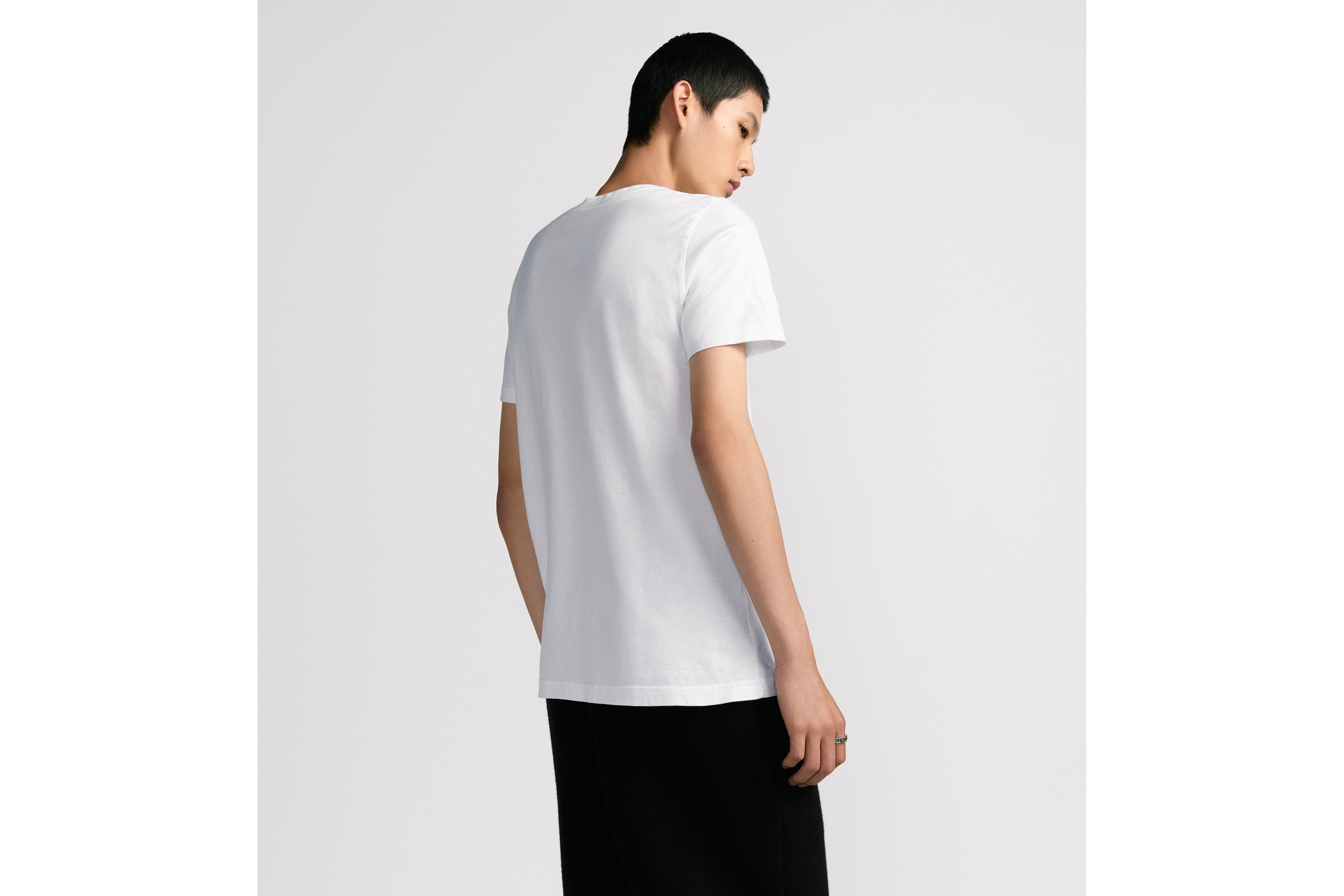 Look Dior Icons T-Shirt, Regular Fit White Sea Island Cotton Jersey E09
