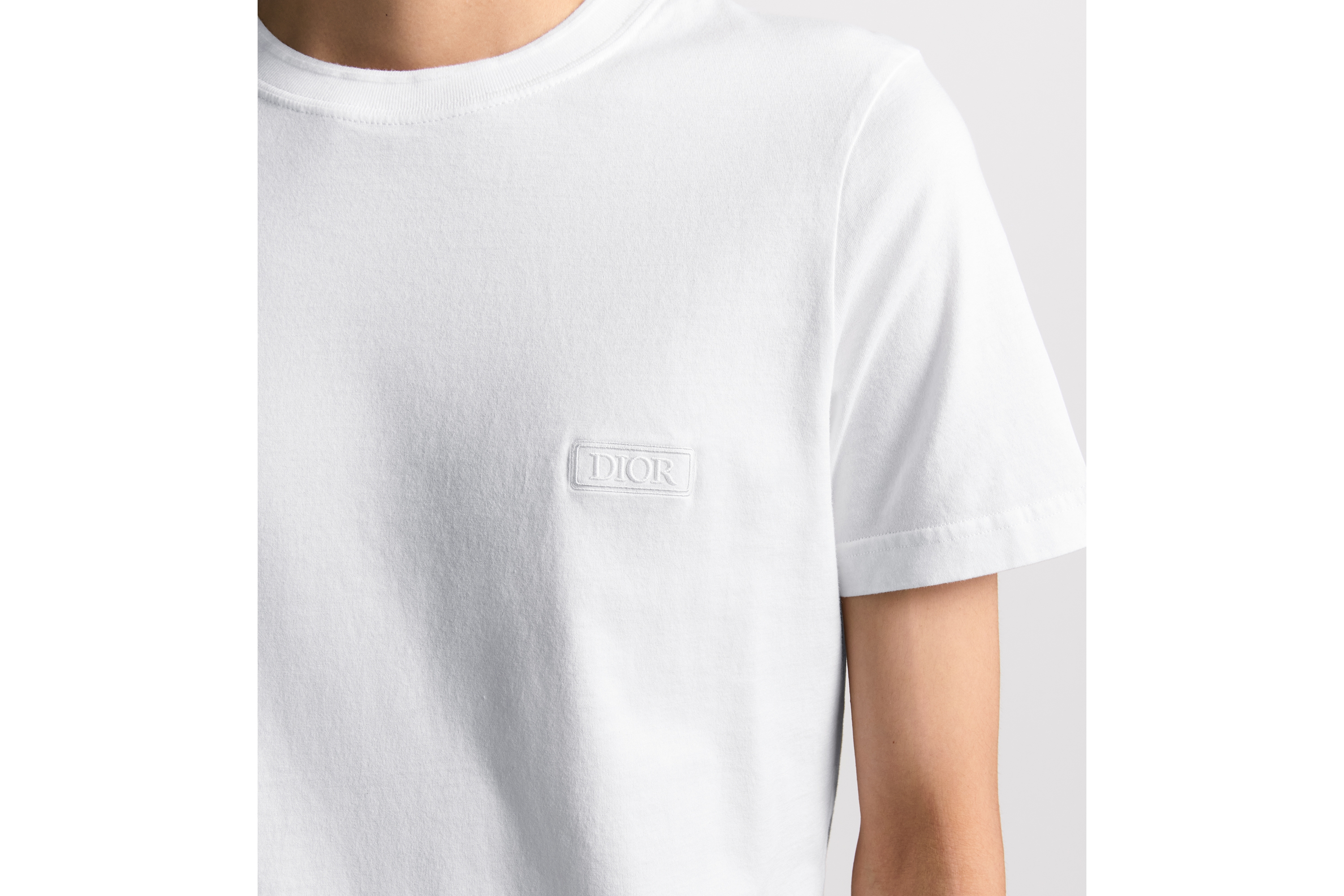 Look Dior Icons T-Shirt, Regular Fit White Sea Island Cotton Jersey E10
