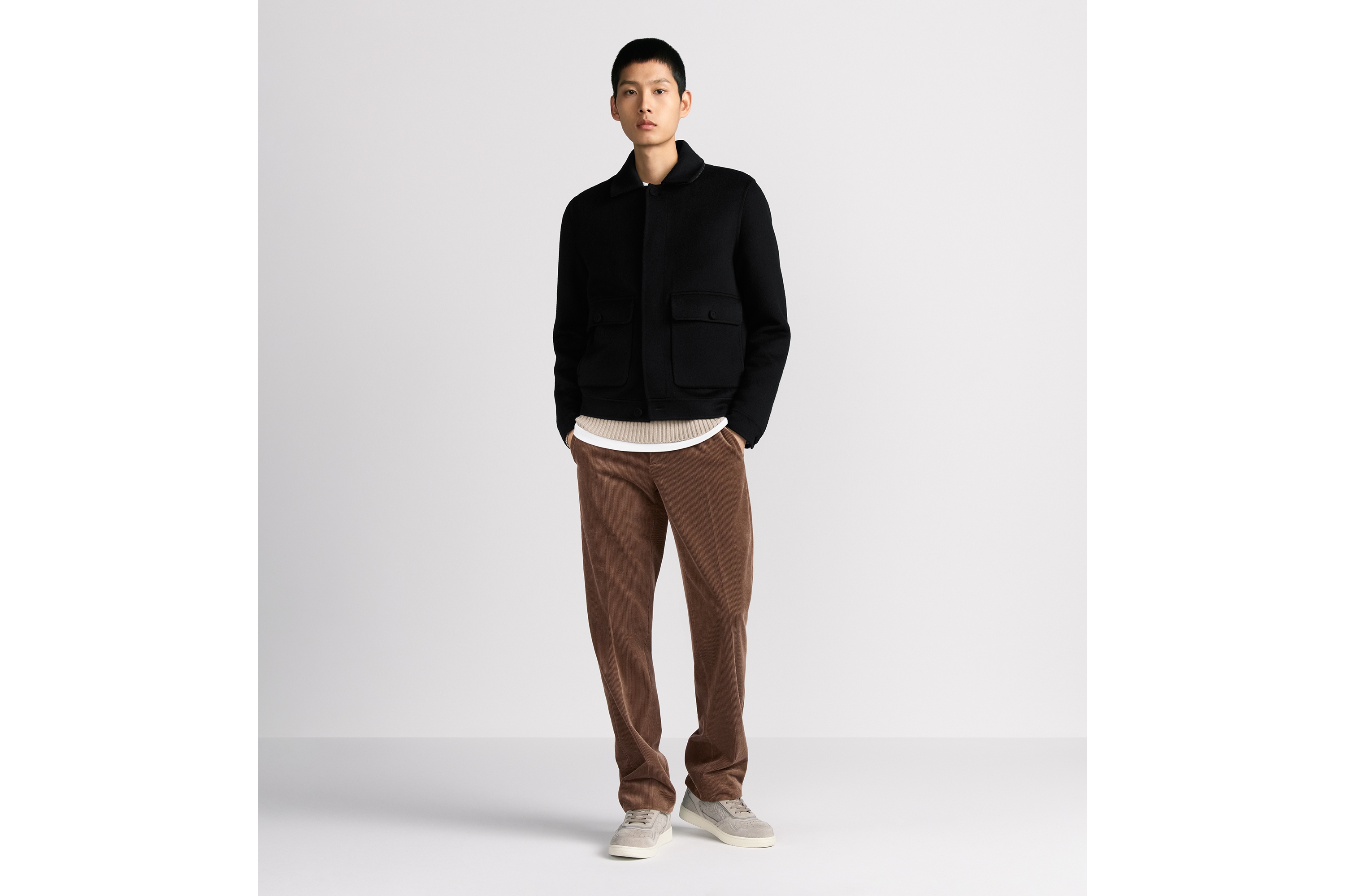 look_image_alt_prefix Dior Icons-jas Zwarte dubbelzijdige scheerwol en kasjmier E02