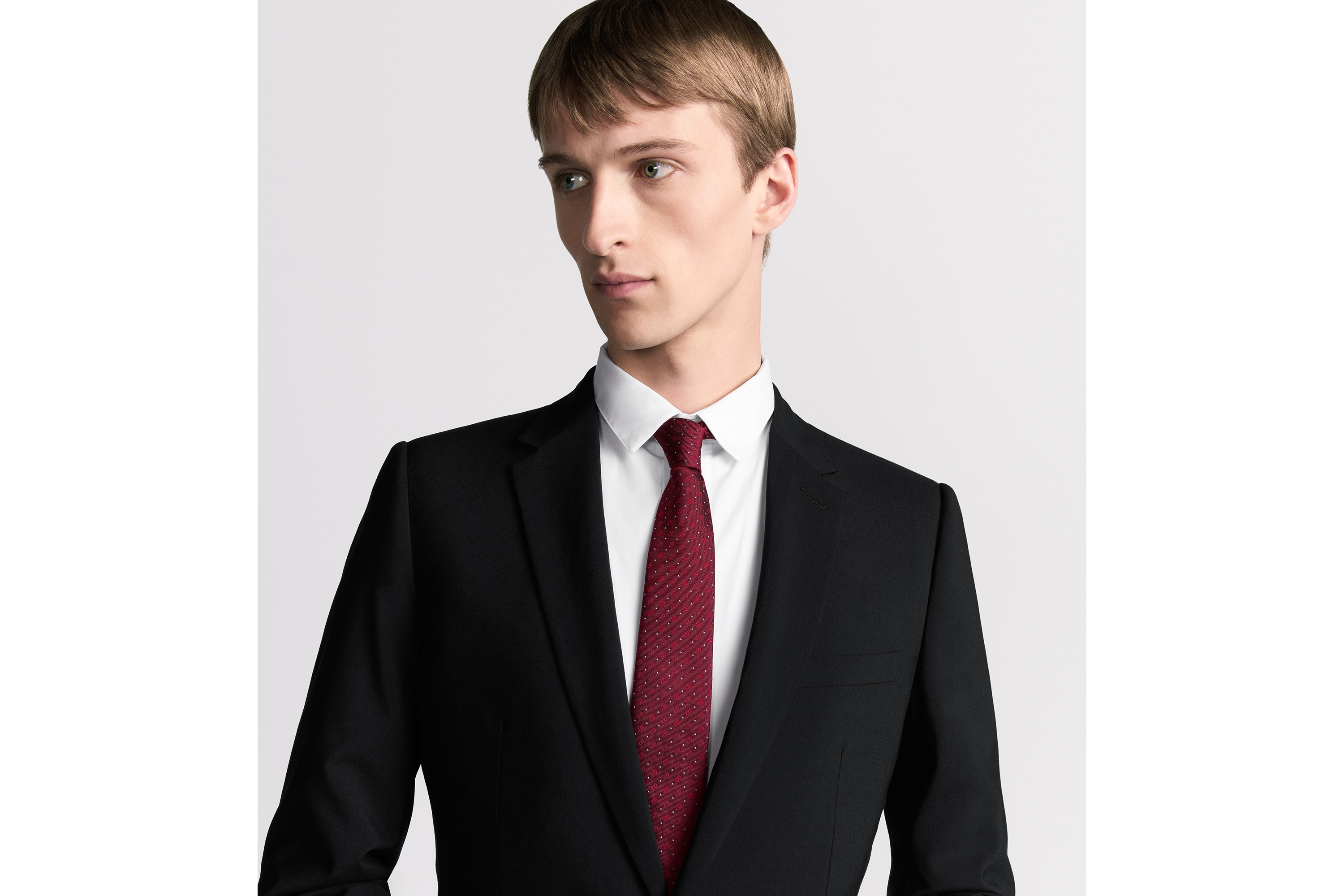 Look Nano CD Icon Tie Burgundy, Red and White Silk E36