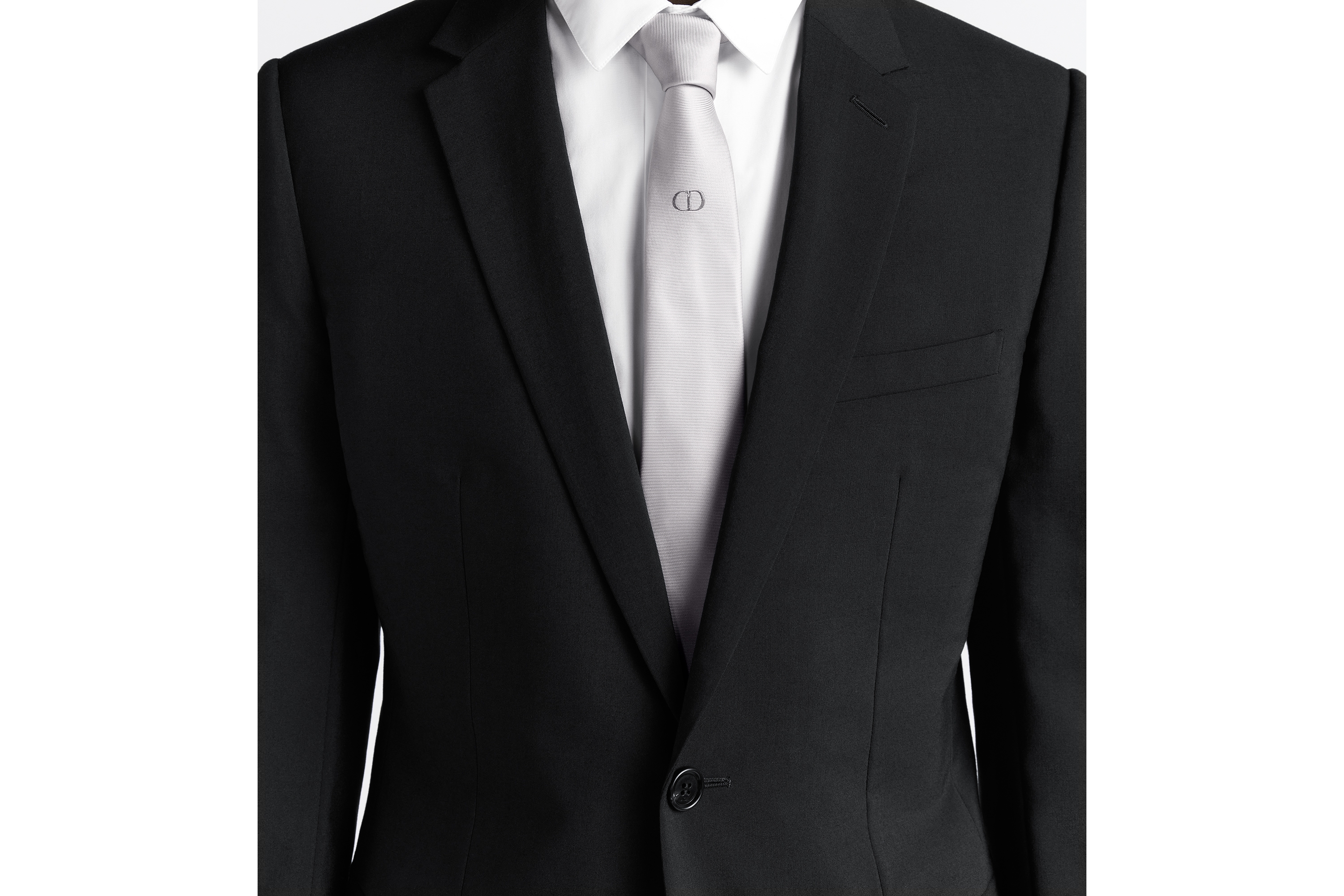 Look Cravate CD Icon Soie gris Dior E36