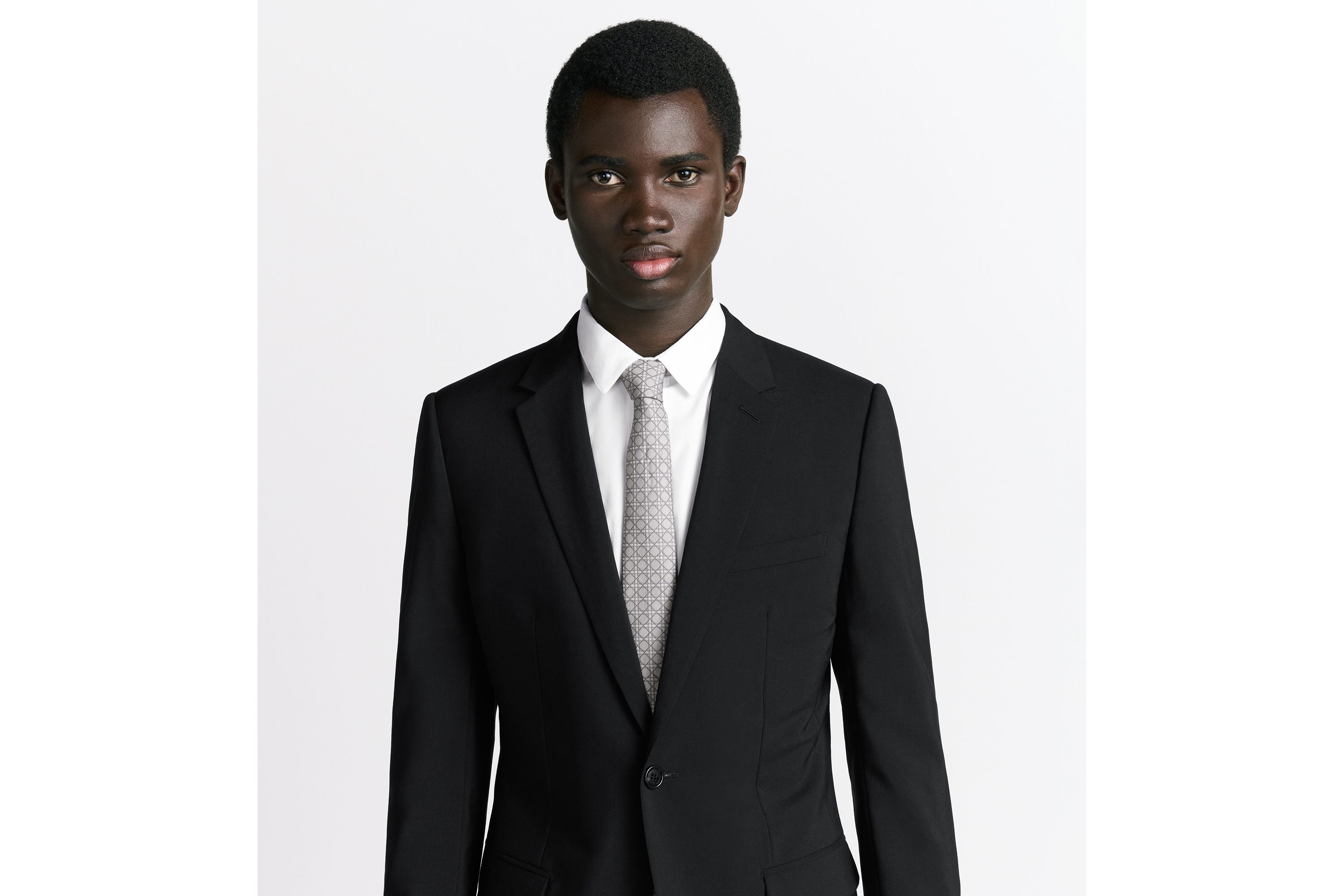 look_image_alt_prefix Corbata Cannage Seda gris y blanca E35