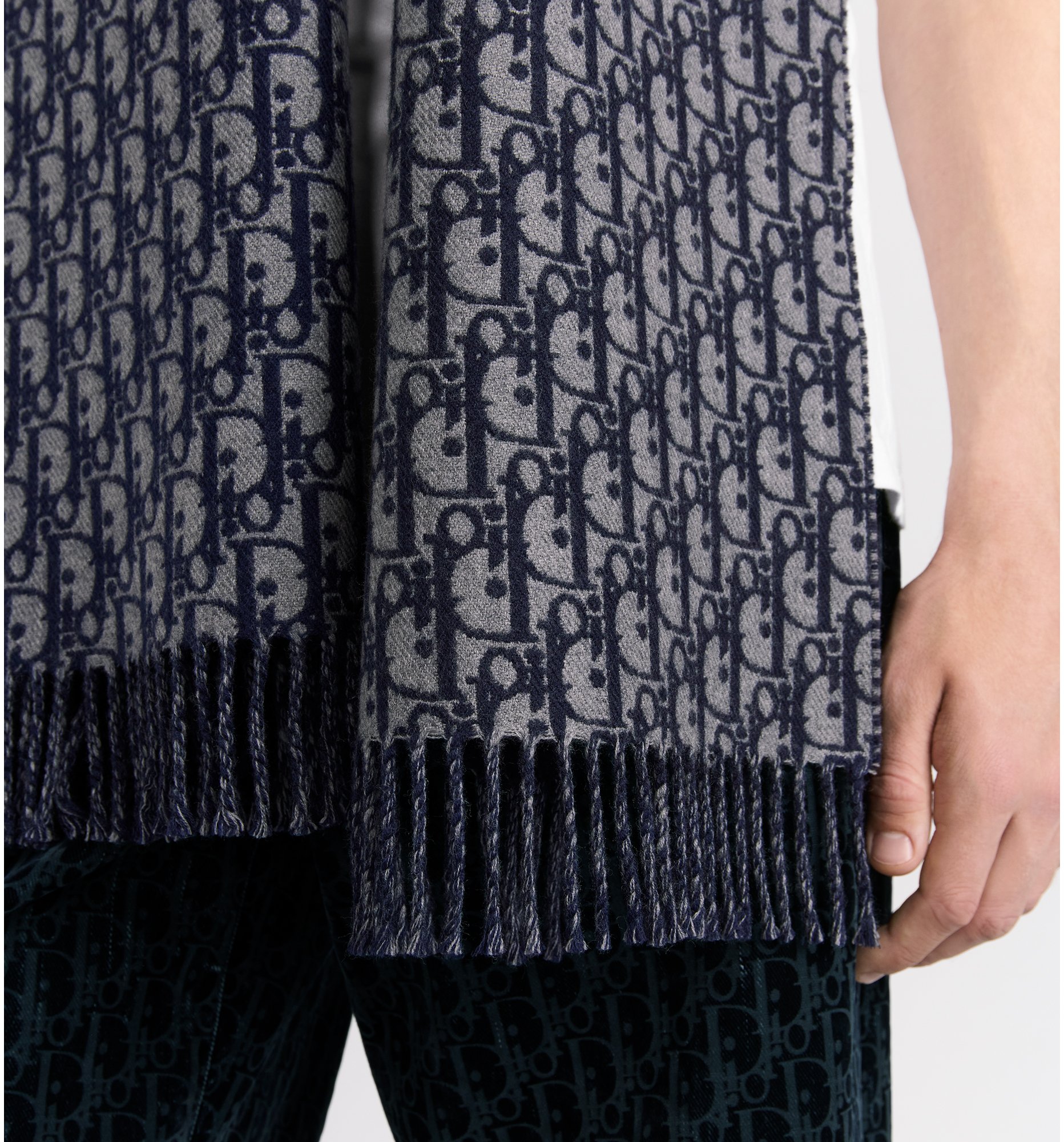 aria_look Dior Oblique Double-Sided Scarf