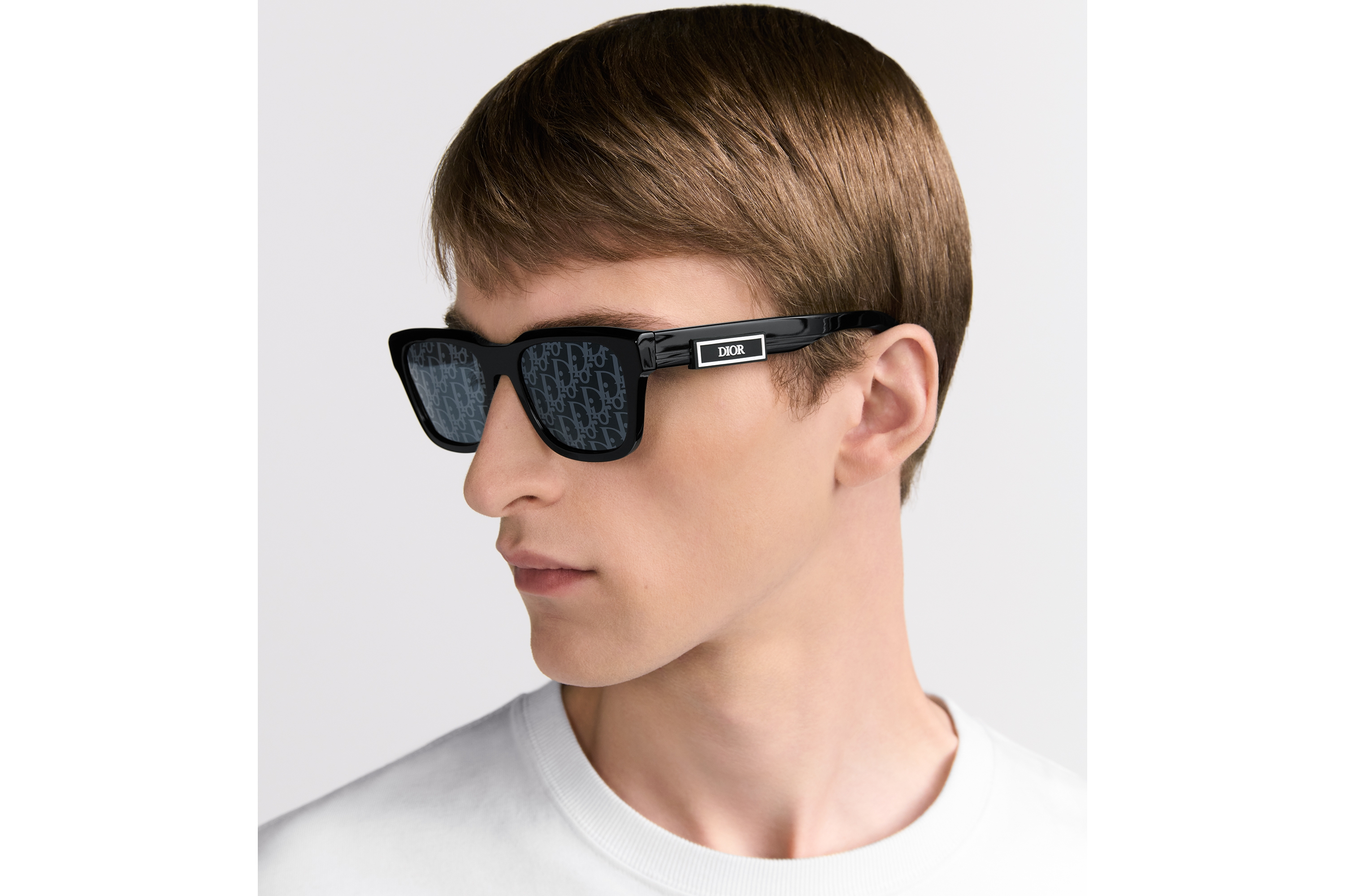 look_image_alt_prefix DiorB23 S1I Rechteckige Sonnenbrille in Schwarz E30