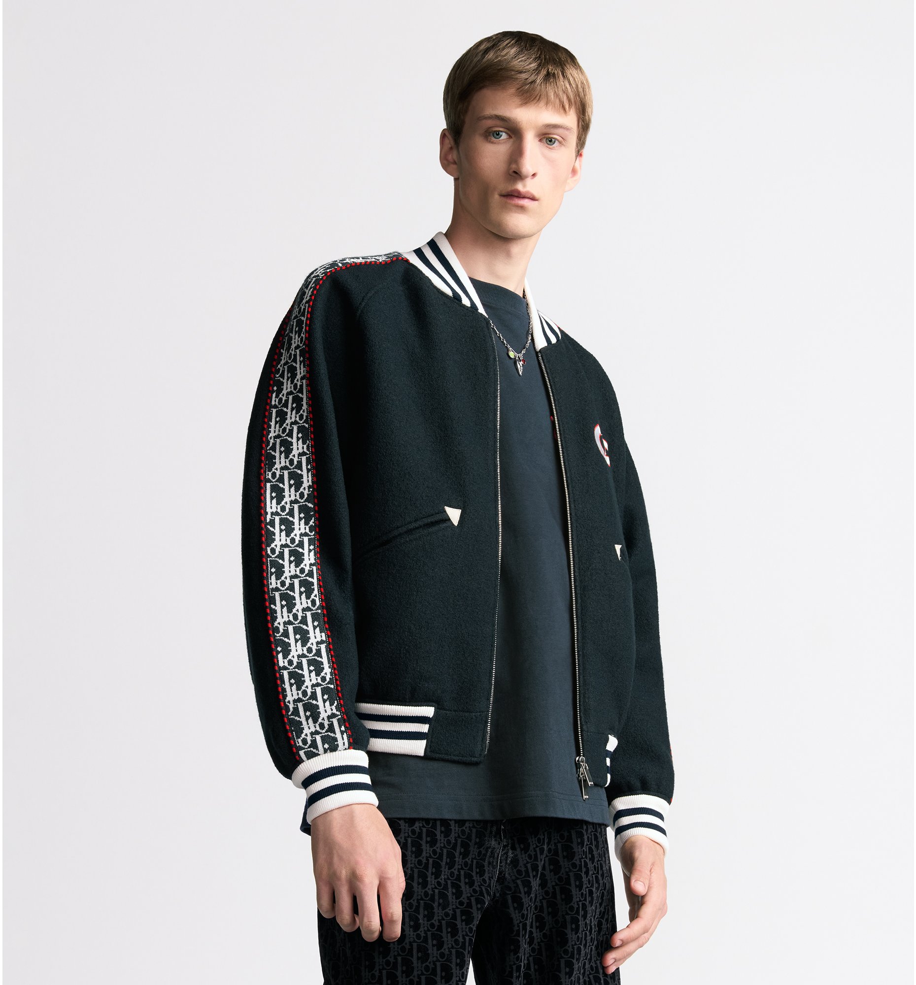 aria_look DIOR AND KAWS 棒球外套 aria_frontView