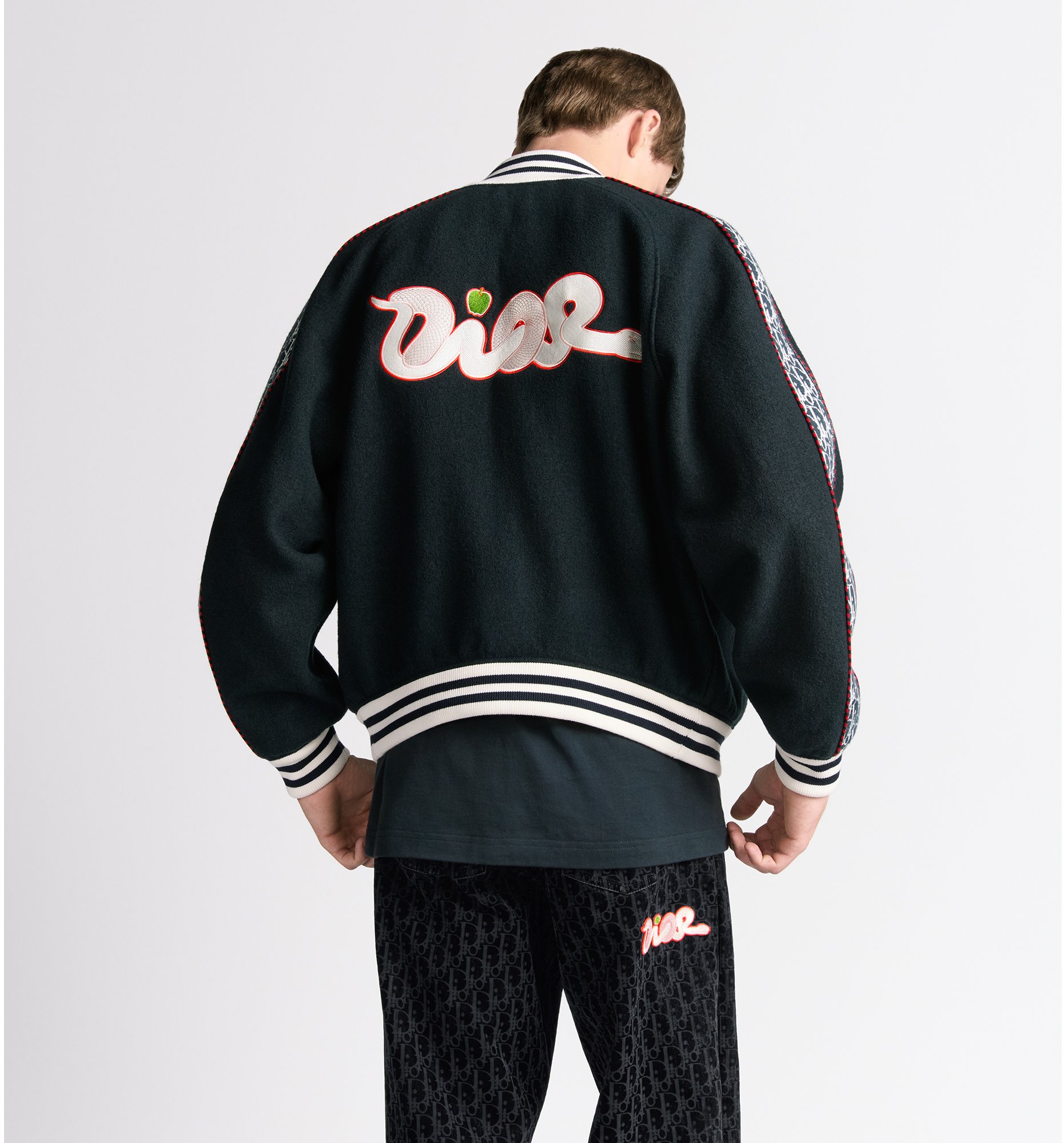 aria_look DIOR AND KAWS 棒球外套 aria_threeQuarterClosedView