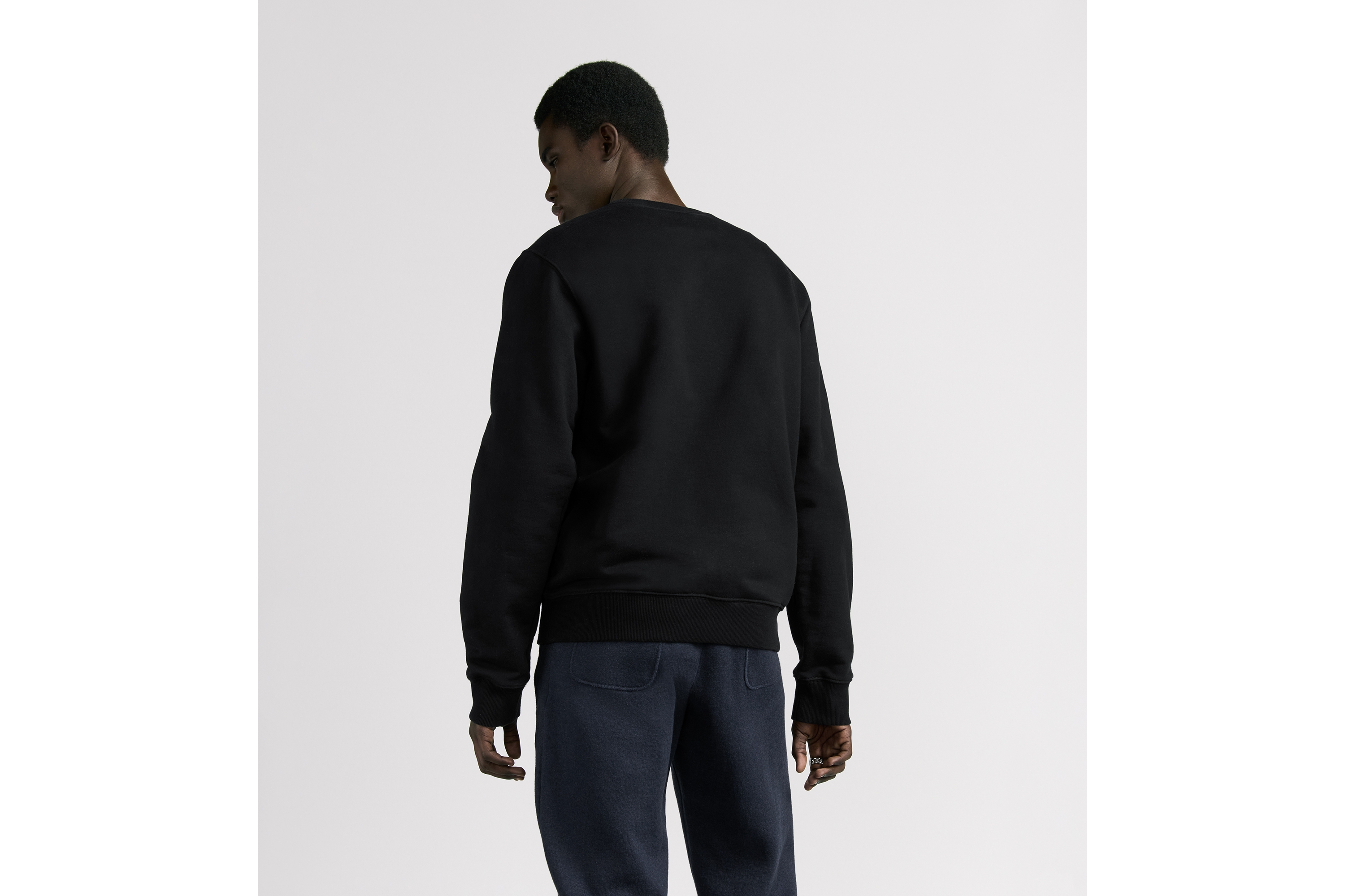 Look CD Icon Sweatshirt Black Cotton Fleece E09