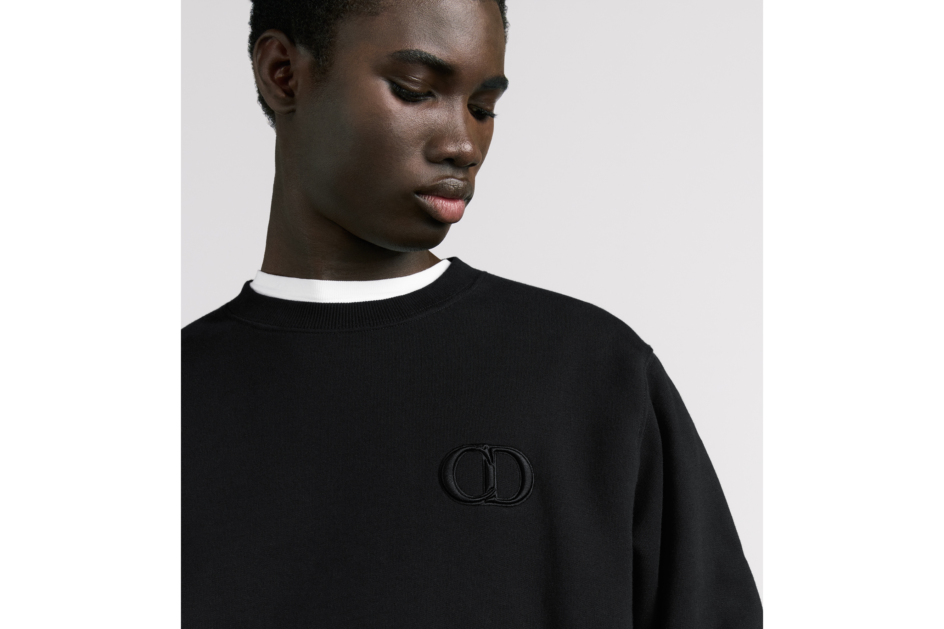 Look CD Icon Sweatshirt Black Cotton Fleece E10