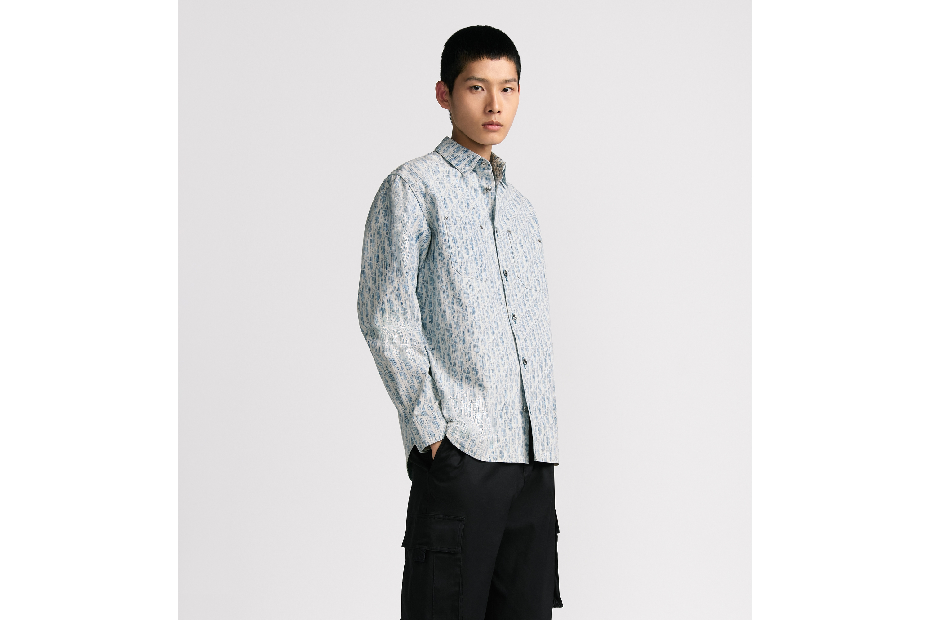 look_image_alt_prefix オーバーシャツ ディオール オブリーク カスリ コットンデニム E07