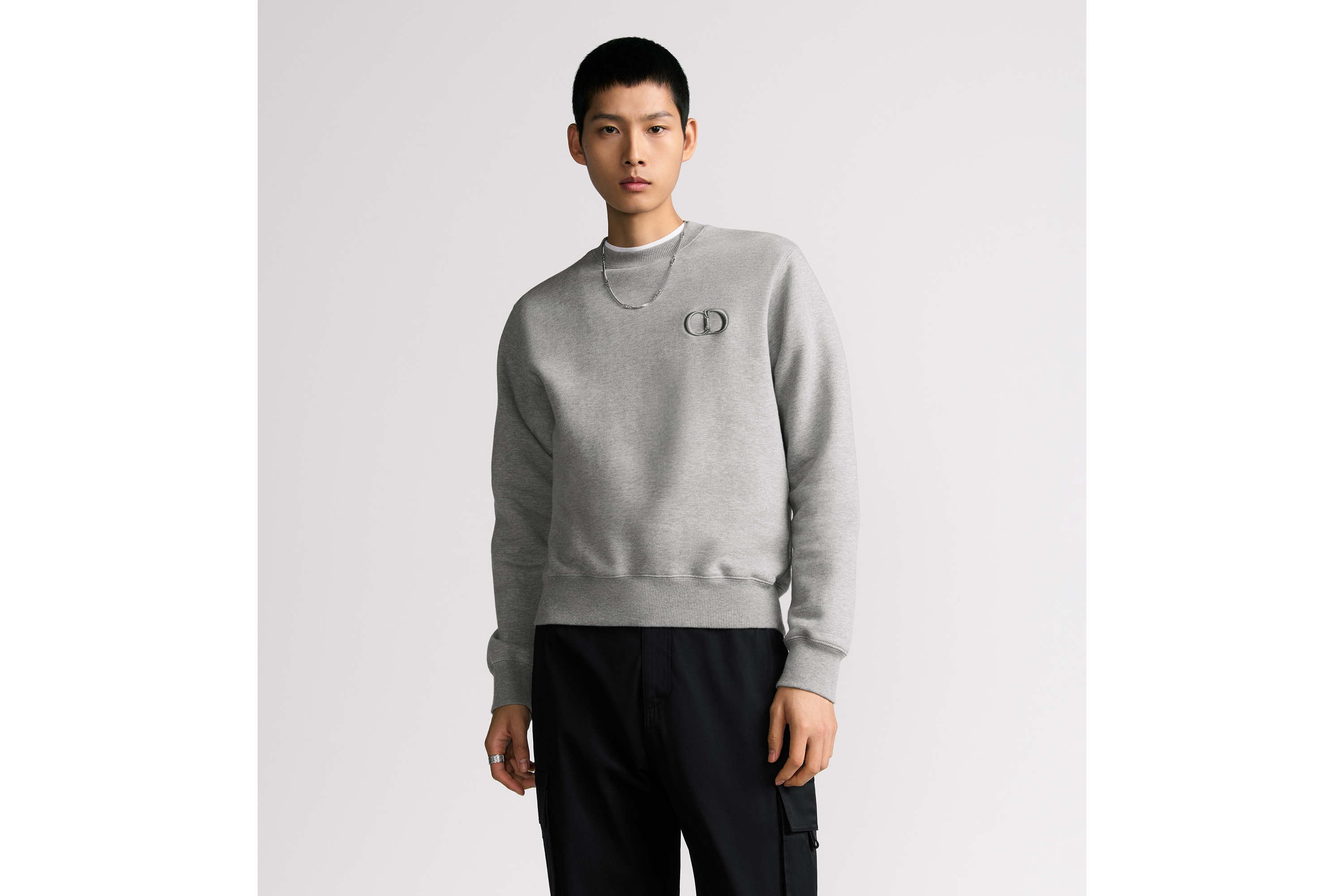 Look Sweatshirt CD Icon Molleton de coton gris E07