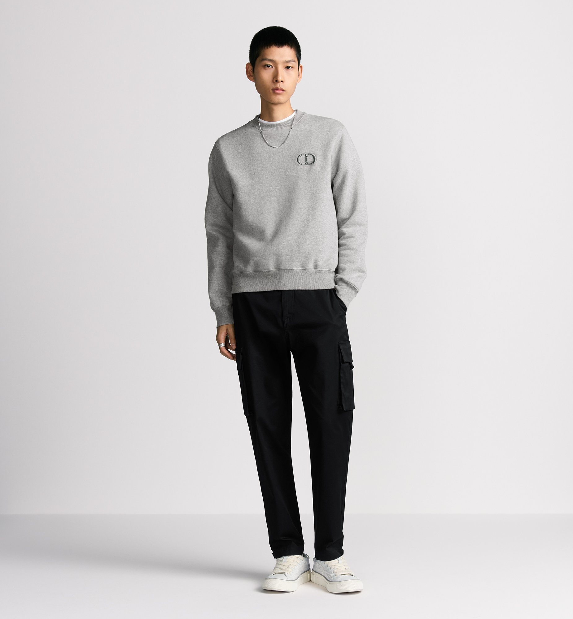 CD Icon Sweatshirt Gray Cotton Fleece | DIOR CD Icon Sweatshirt Gray Cotton Fleece | DIOR