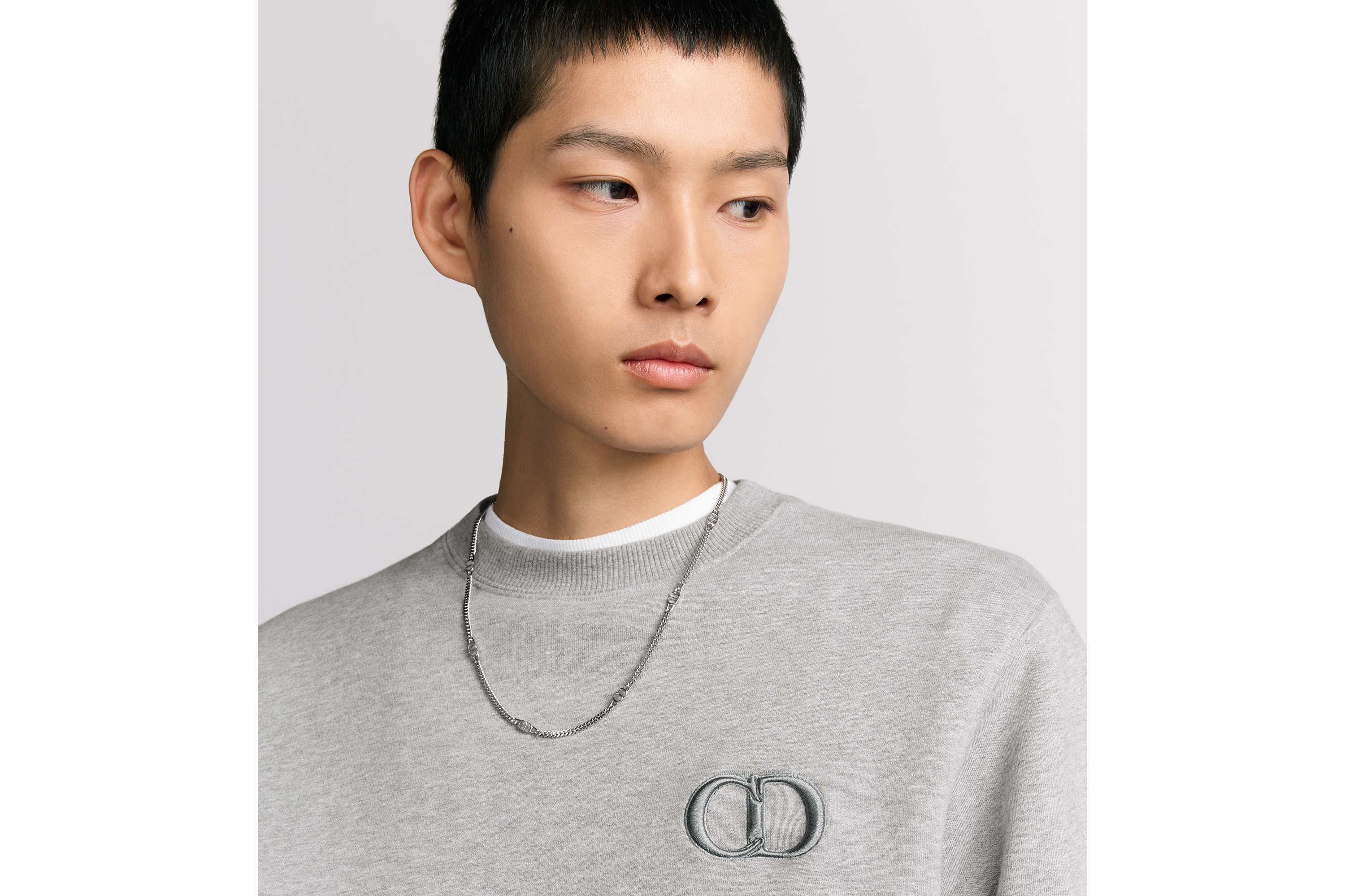 Look Sweatshirt CD Icon Molleton de coton gris E10