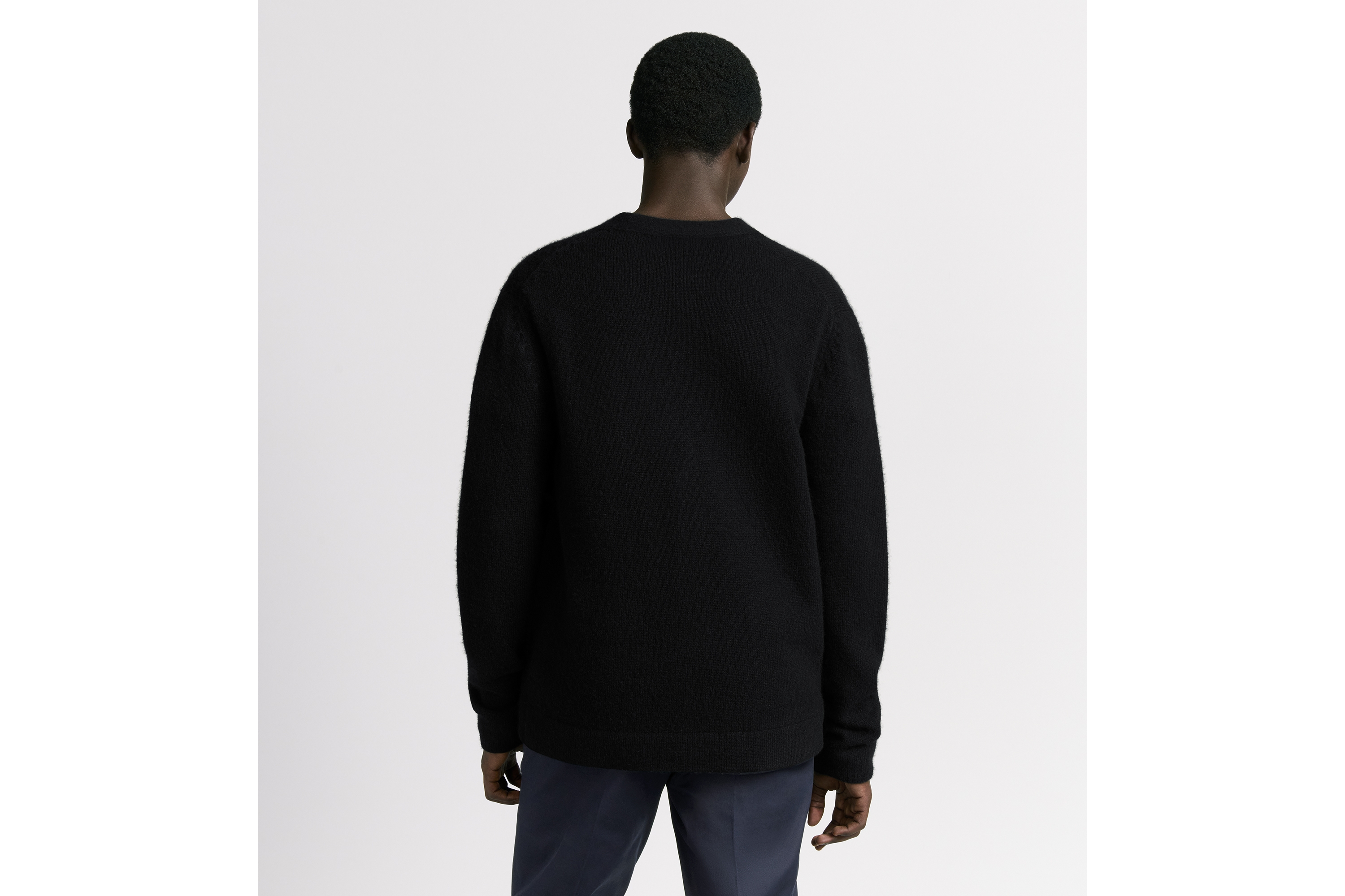 Look Christian Dior Couture Cardigan Black Cashmere Jersey E09