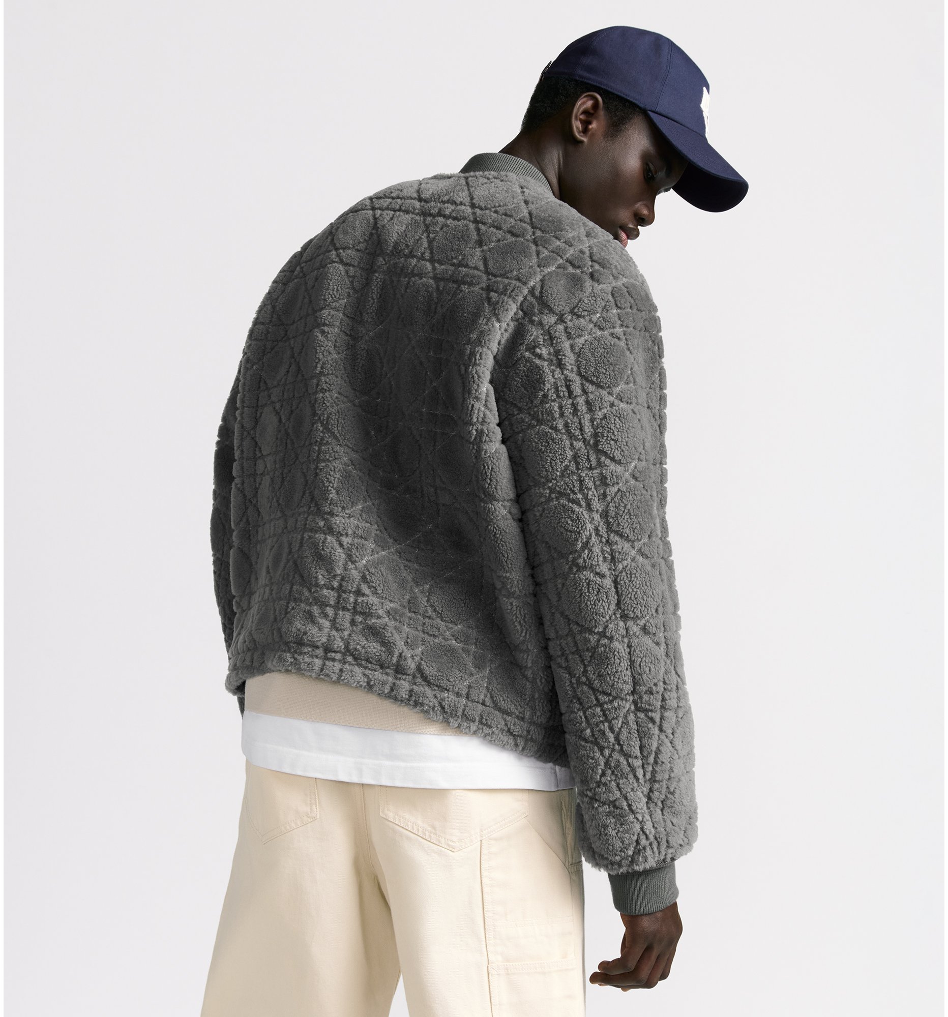 aria_look Cannage Bomber Jacket Three quarter closed view