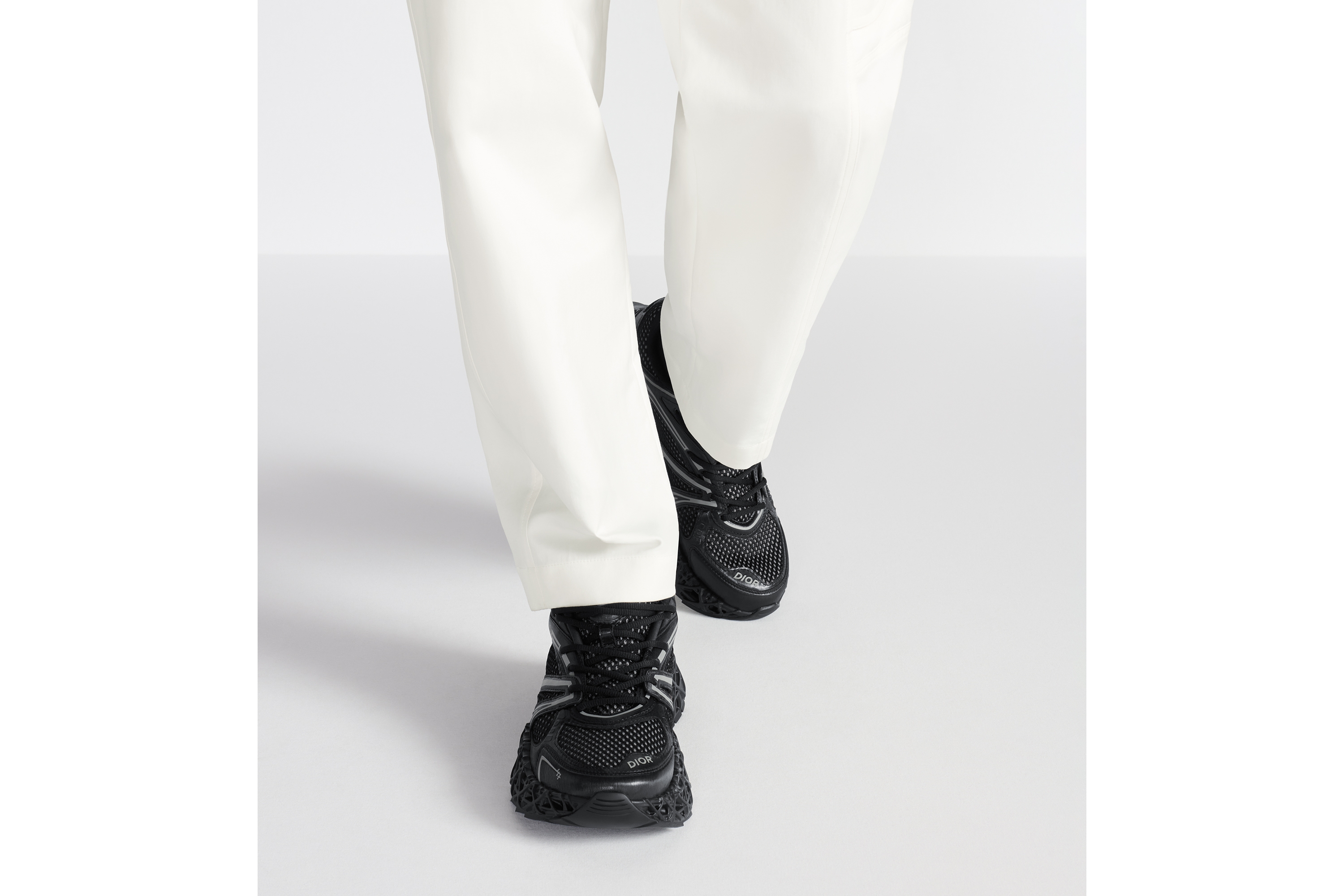 Look B35 NXXT Sneaker Black Technical Fabric and Black Technical Mesh E23