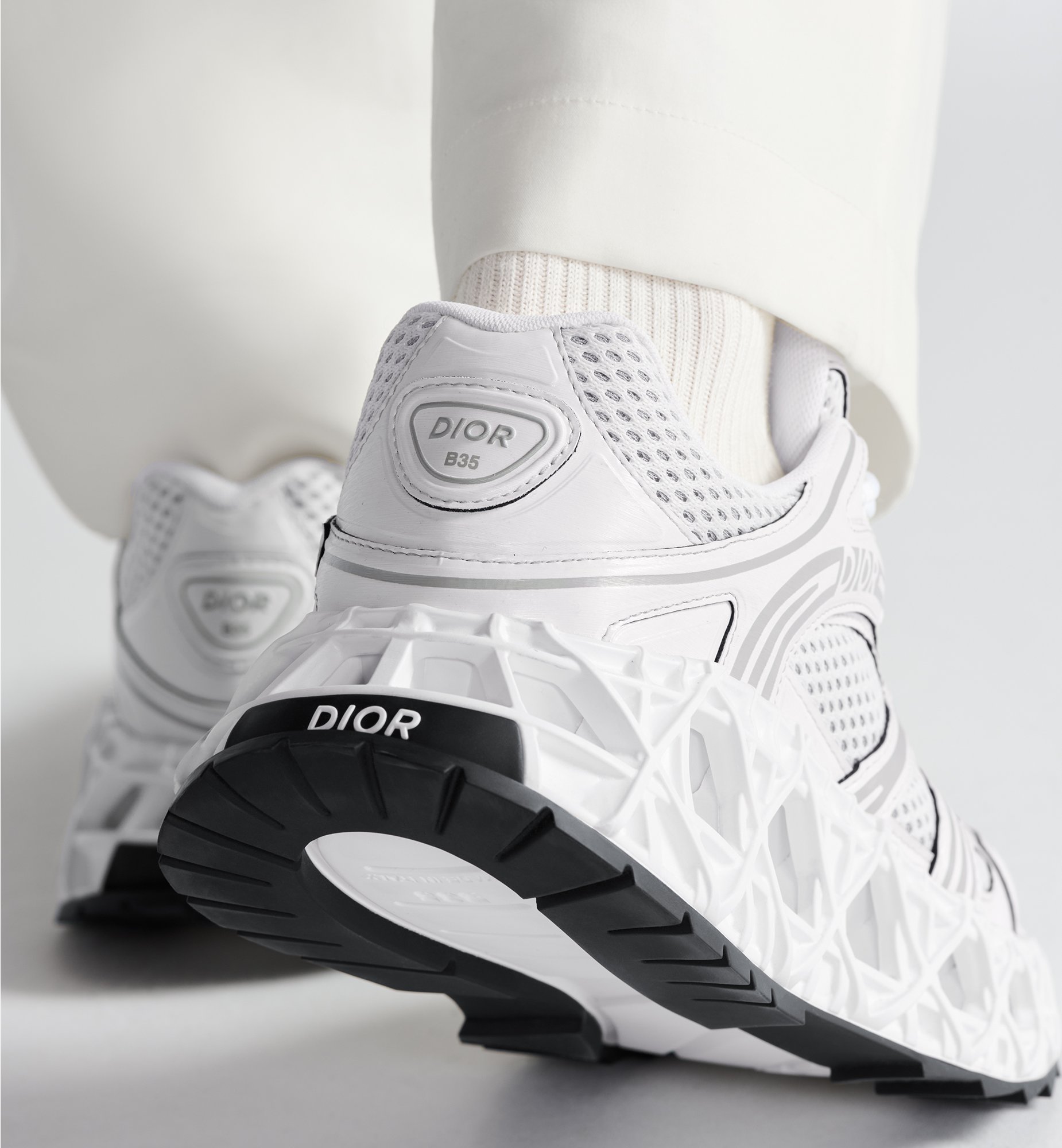 B35 NXXT Sneaker White Technical Fabric and White Technical B35 NXXT Sneaker White Technical Fabric and White Technical