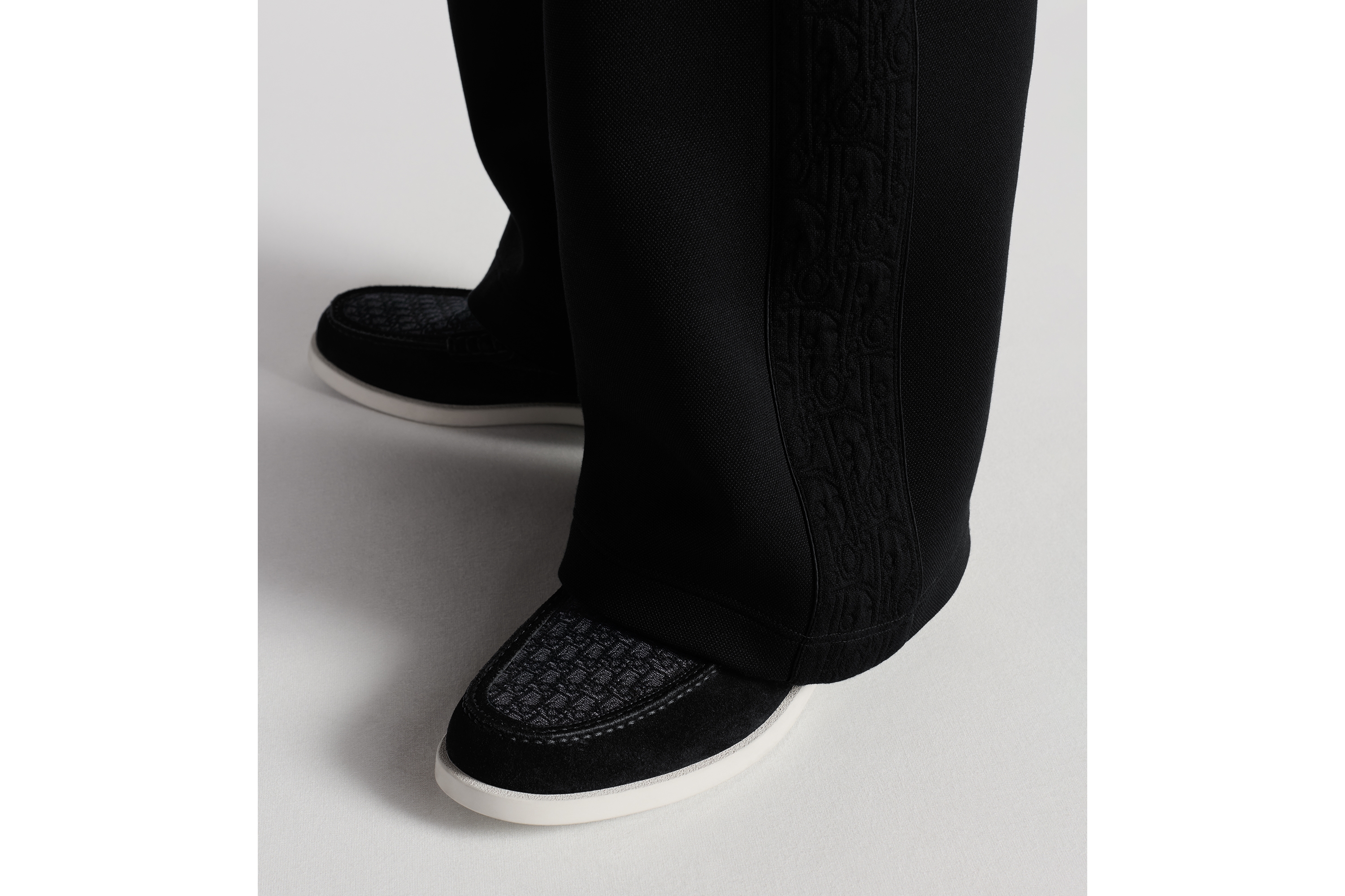 Look Dior Granville Loafer Black Suede and Dior Oblique Jacquard E23