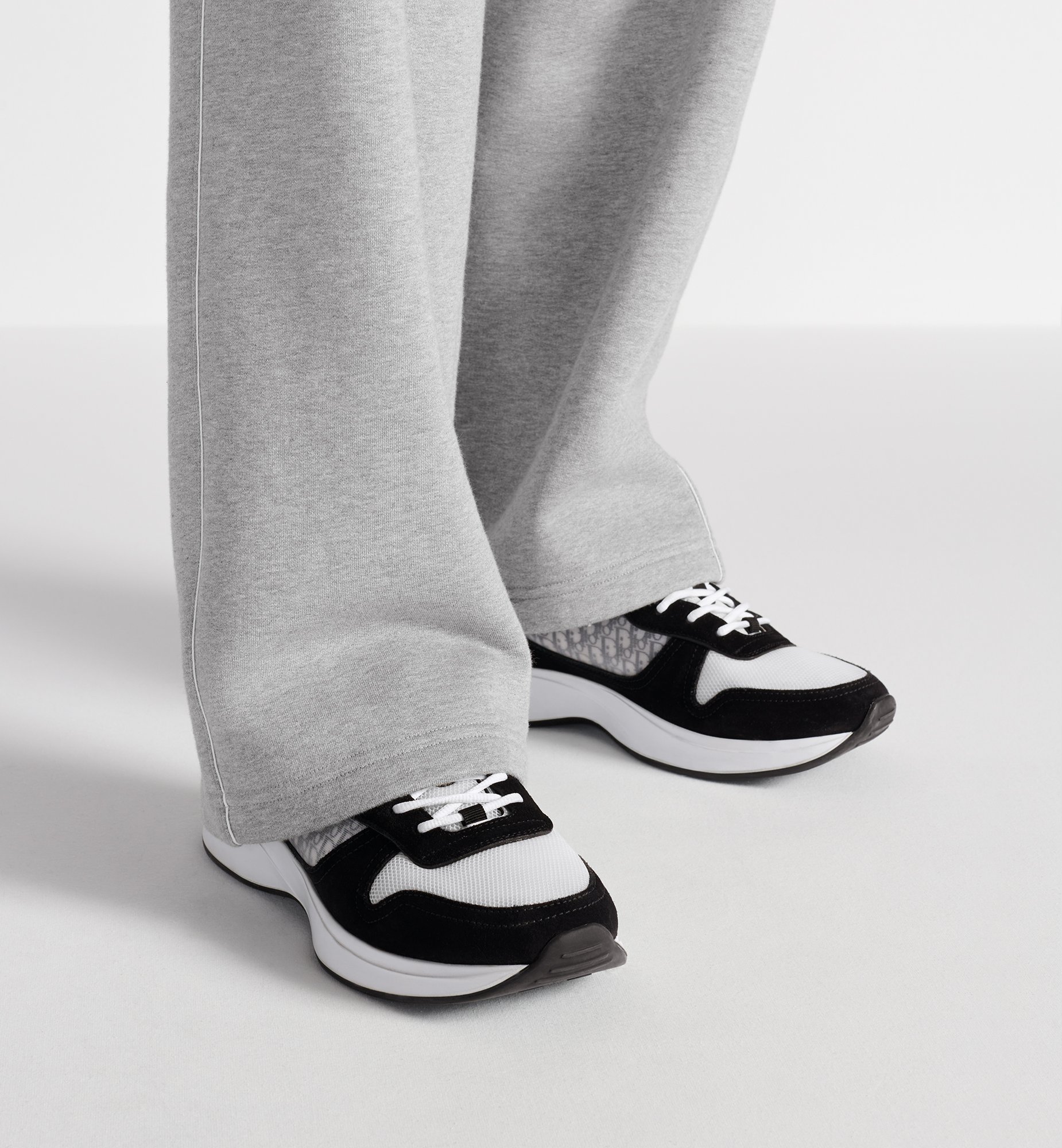 B25 Runner Sneaker Black Suede, White Technical Mesh and B25 Runner Sneaker Black Suede, White Technical Mesh and