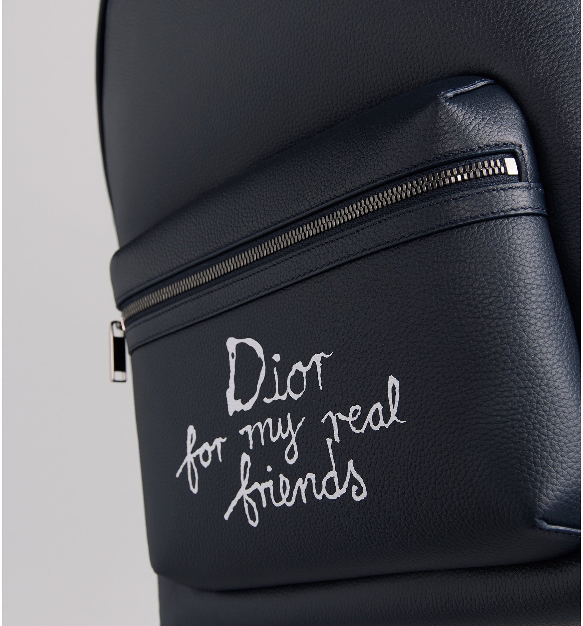 DIOR AND HYLTON NEL Rider 2.0 Zipped Backpack Navy Blue Grained ...