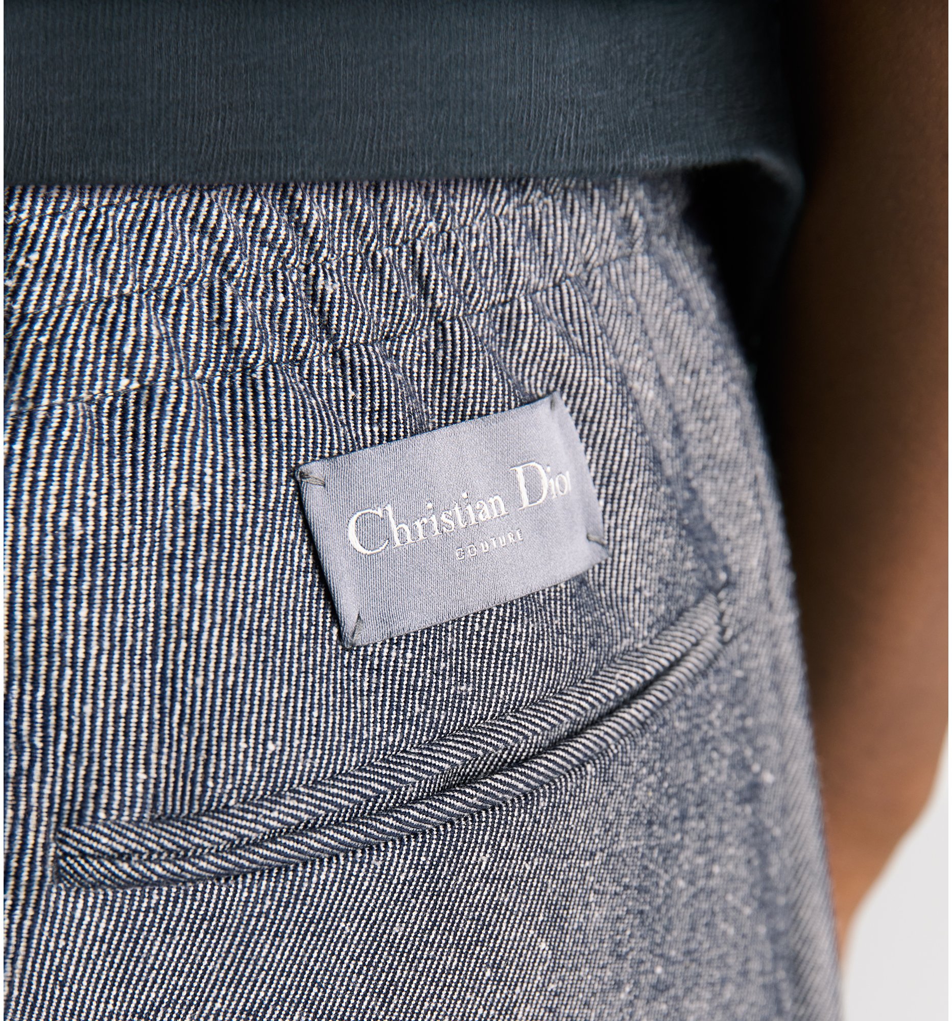 aria_look Tailored Track Pants with Christian Dior Couture Tag