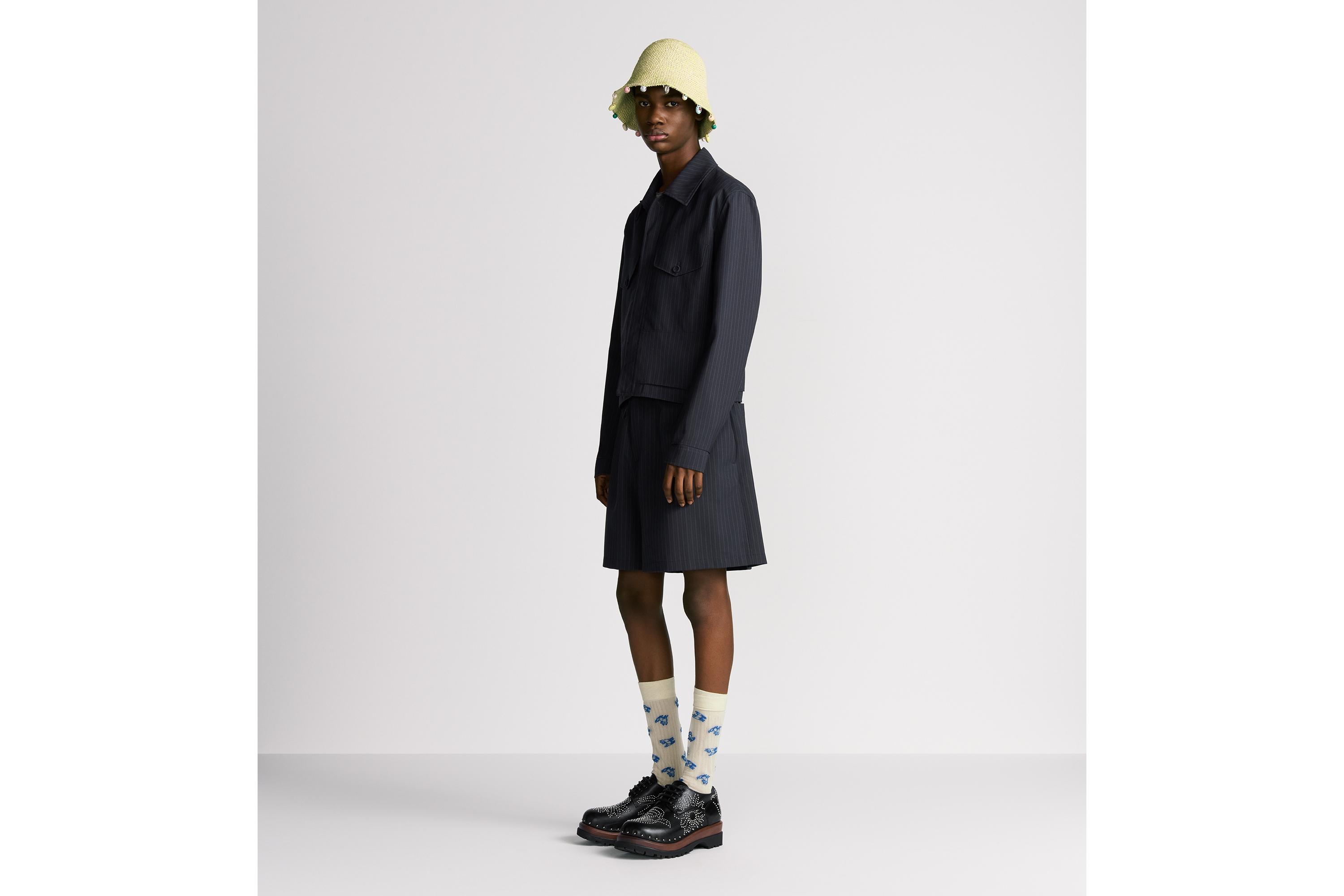 Jacket with Spread Collar