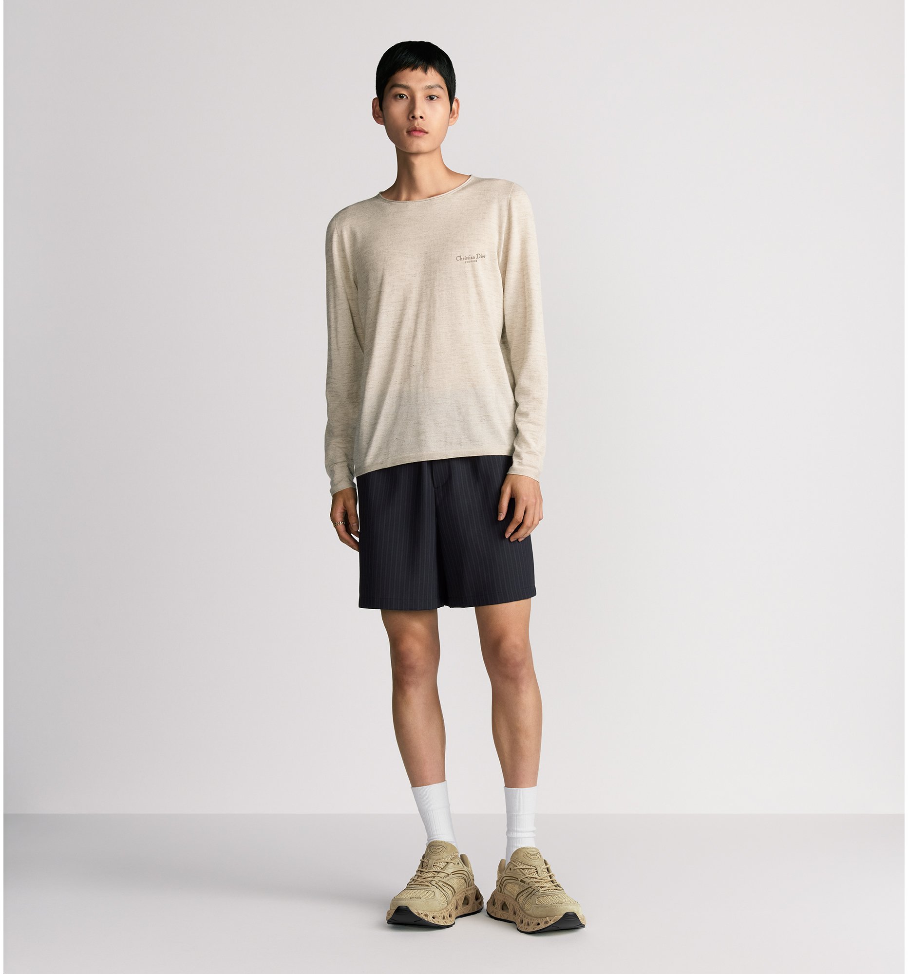 aria_look Bermuda Shorts with Elastic Waist Back view