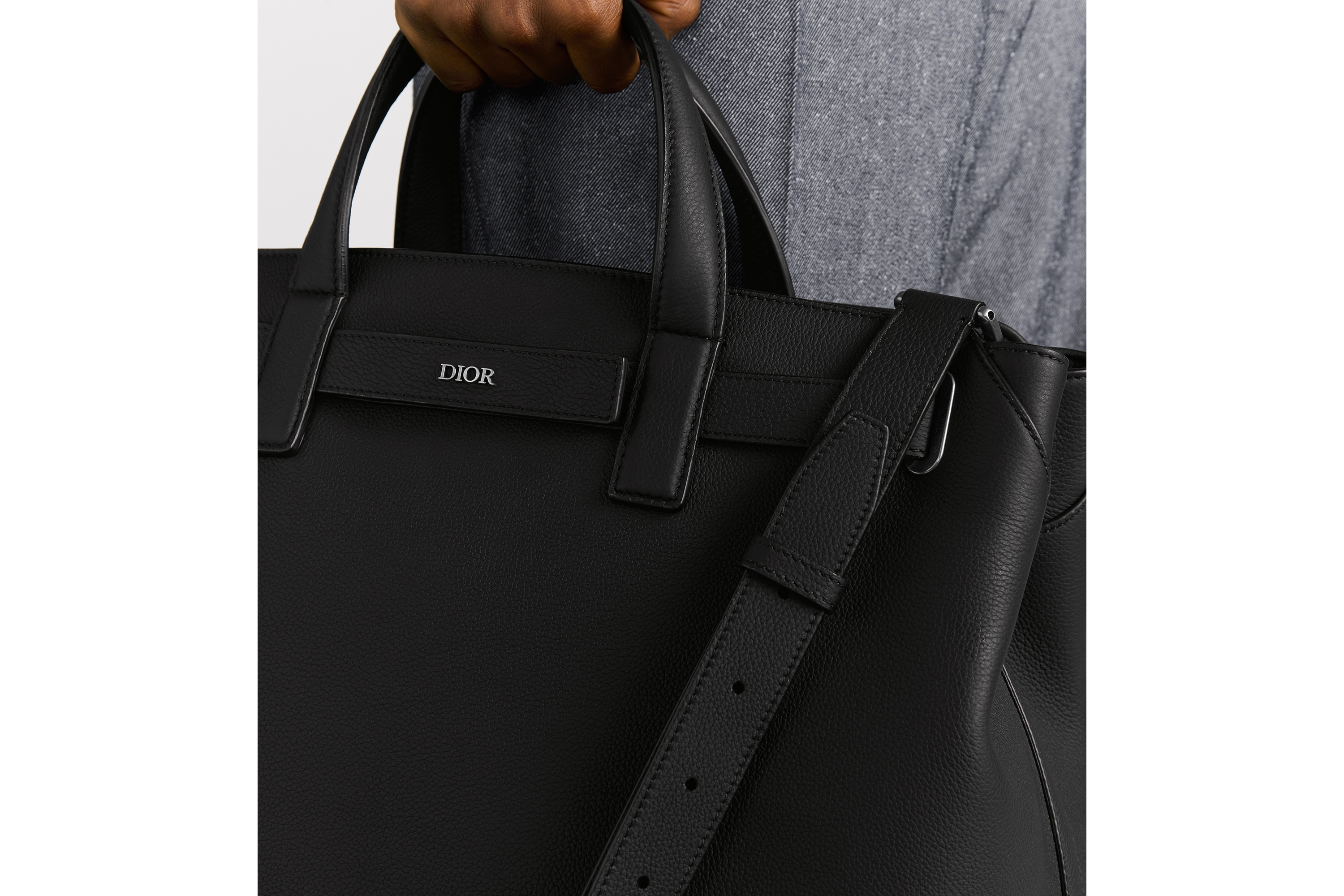 look_image_alt_prefix Middelgrote Dior Normandie-tote Zwart Dior Icons-kalfsleer E21