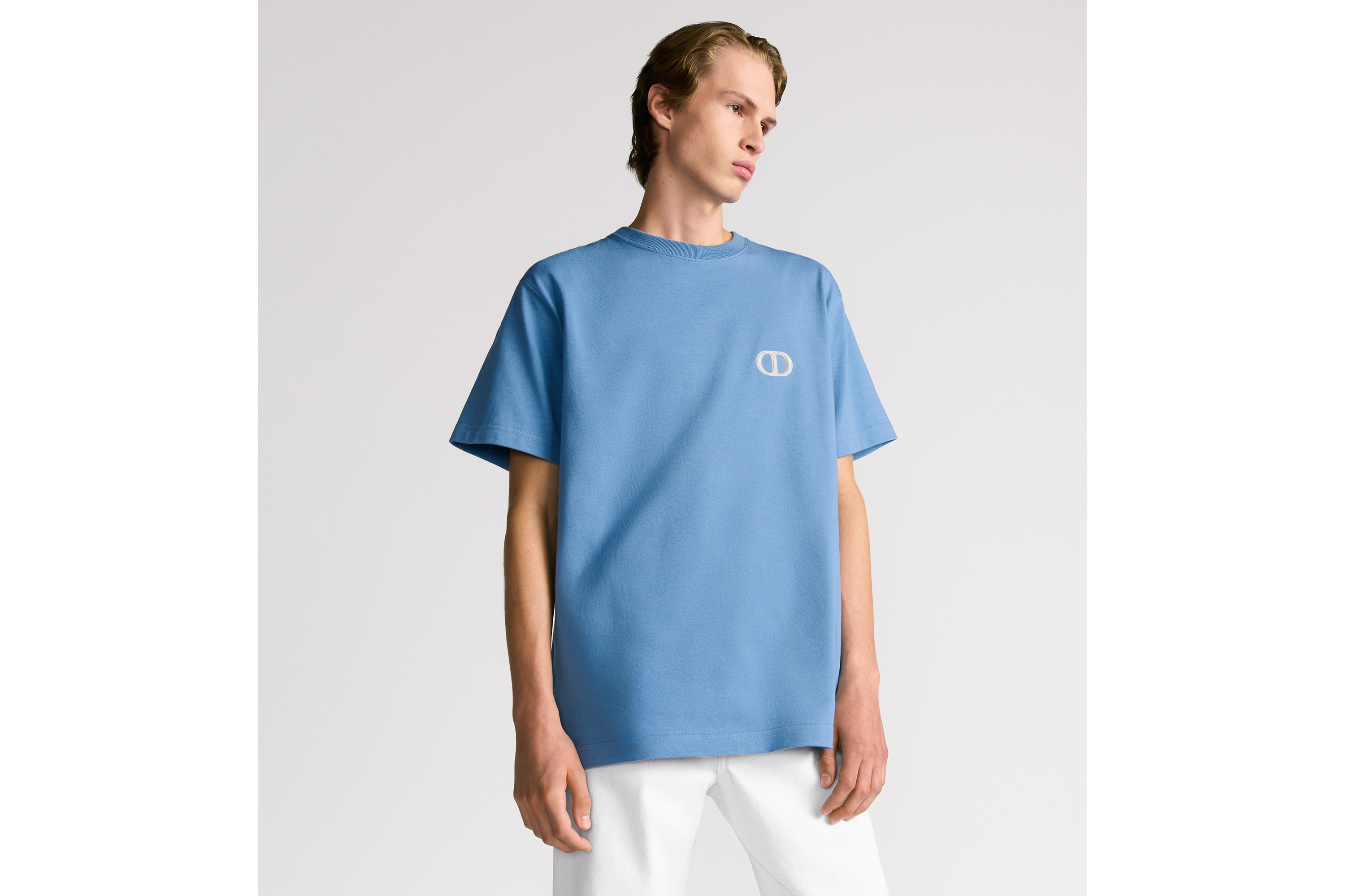 Look T-shirt CD Icon, coupe relax Jersey de coton bleu E07