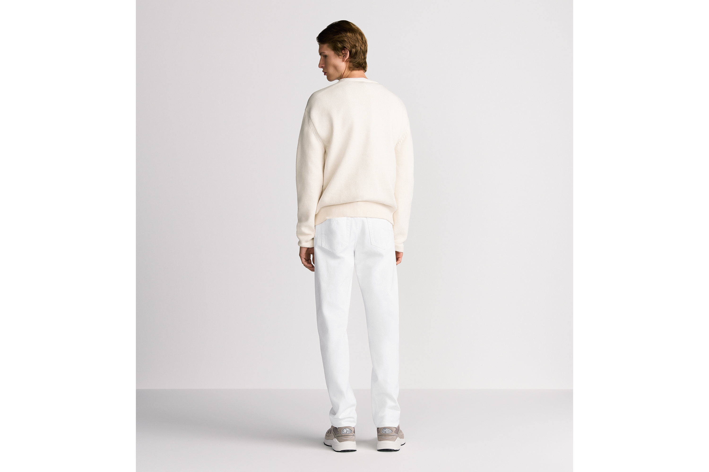 Look Regular Jeans White Cotton Twill E15