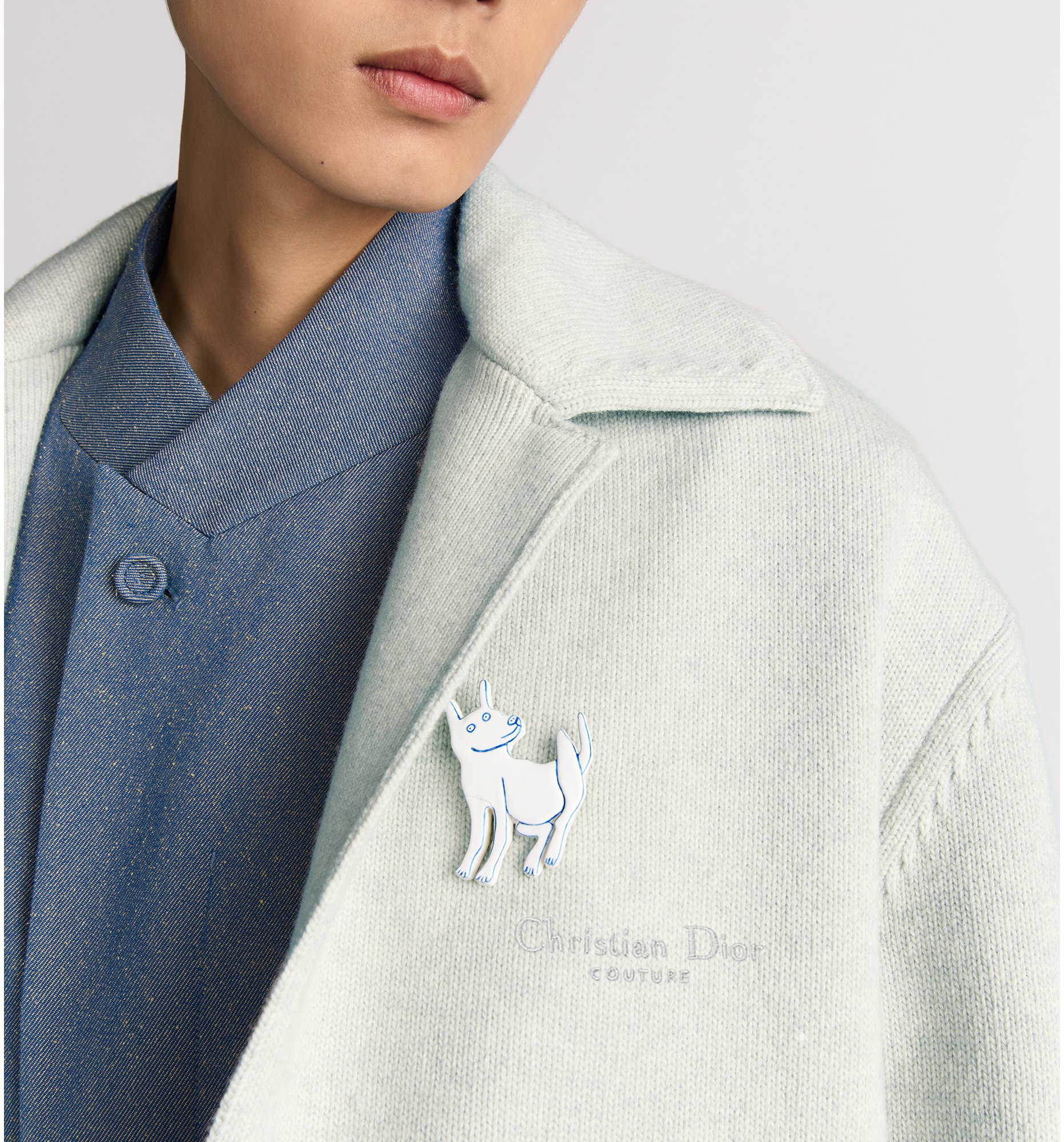 aria_look Manteau en maille Vue de 3/4 face 