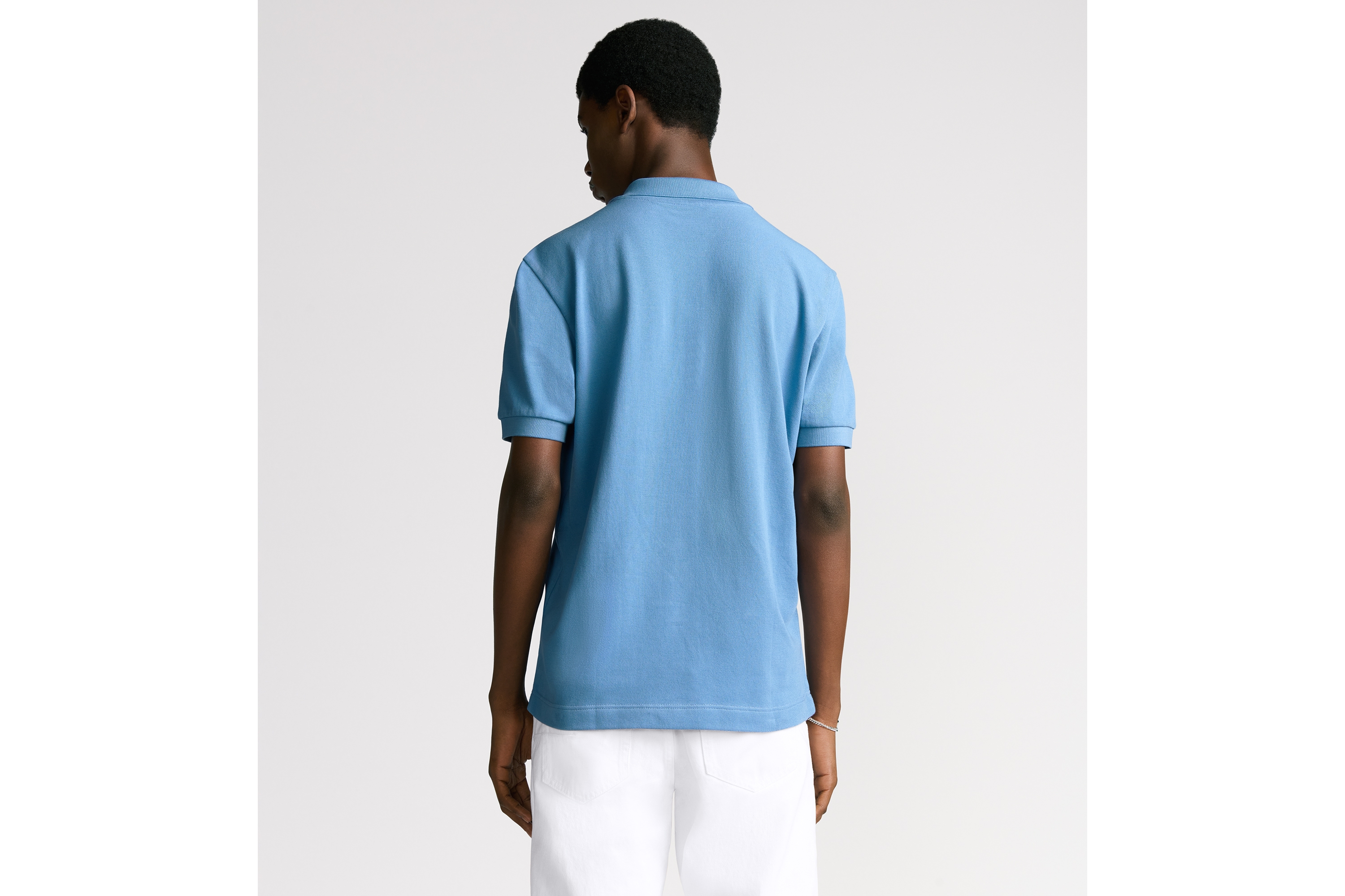 Look CD Icon Polo Shirt Blue Cotton Piqué E09