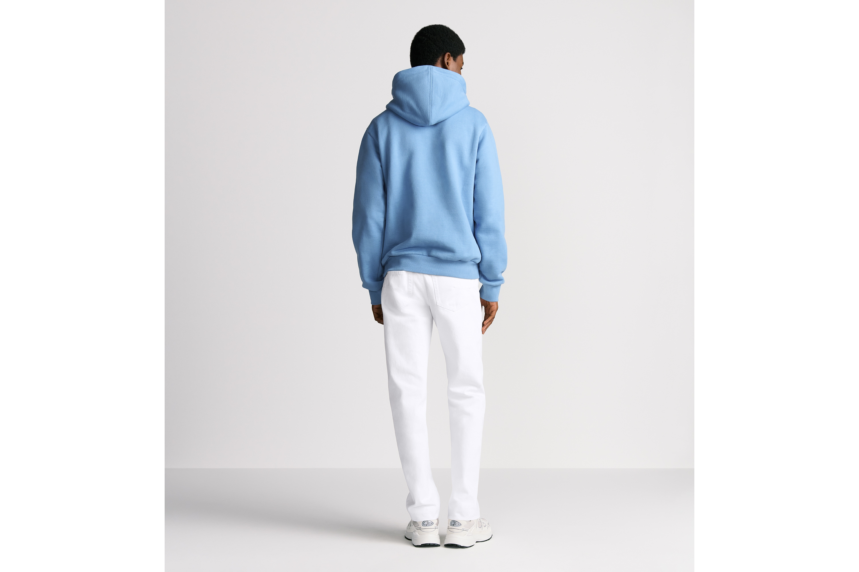 Look CD Icon Hooded Sweatshirt Blue Cotton Fleece E09
