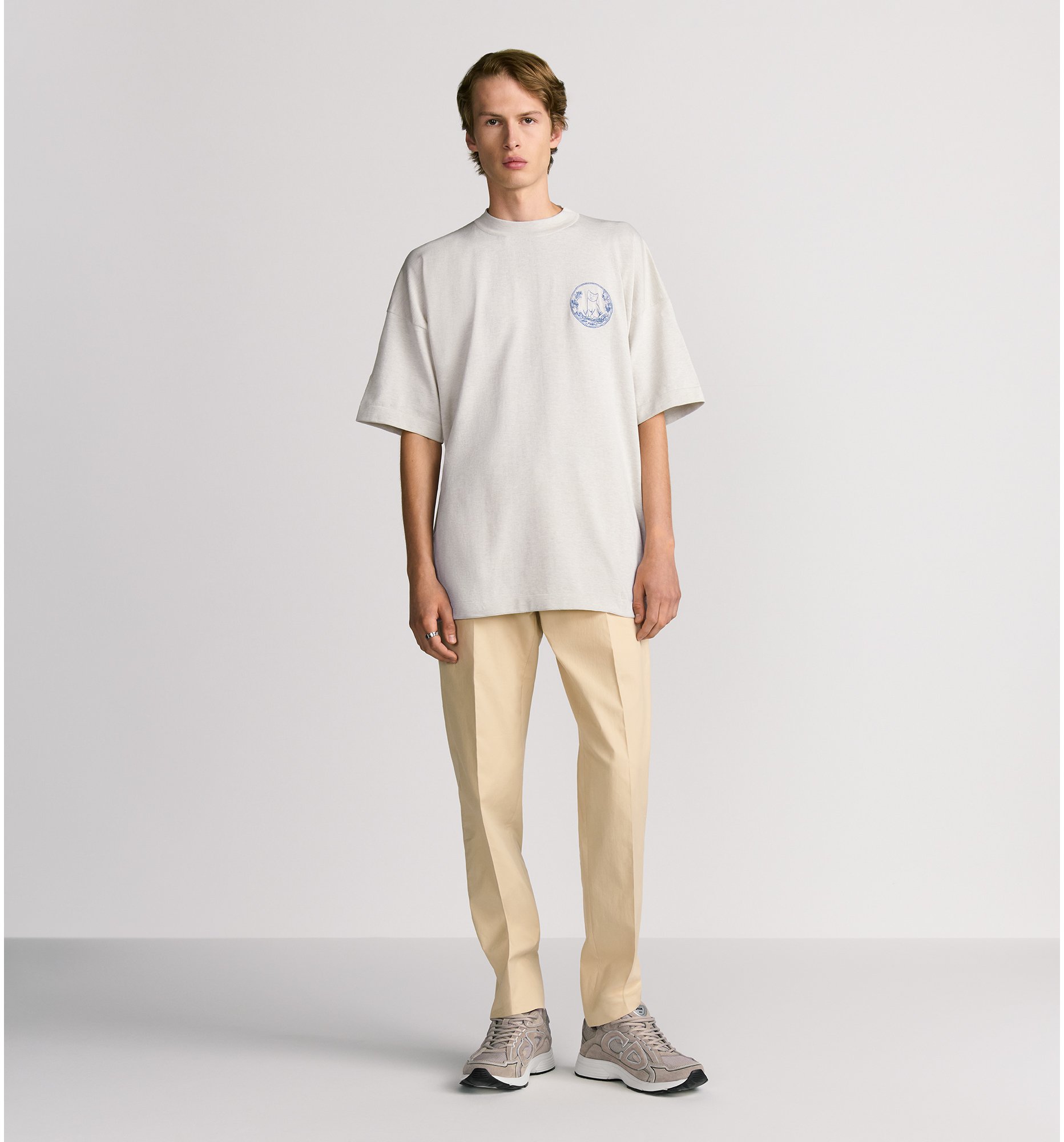 aria_look DIOR AND HYLTON NEL Knit T-Shirt, Oversized Fit Back view