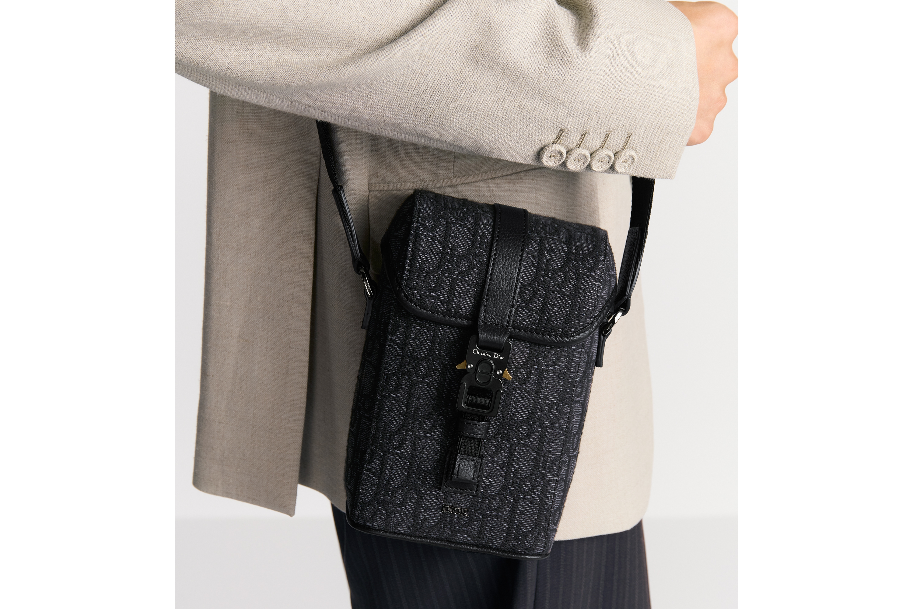 Mini Dior Hit the Road Vertical Messenger Bag with Flap