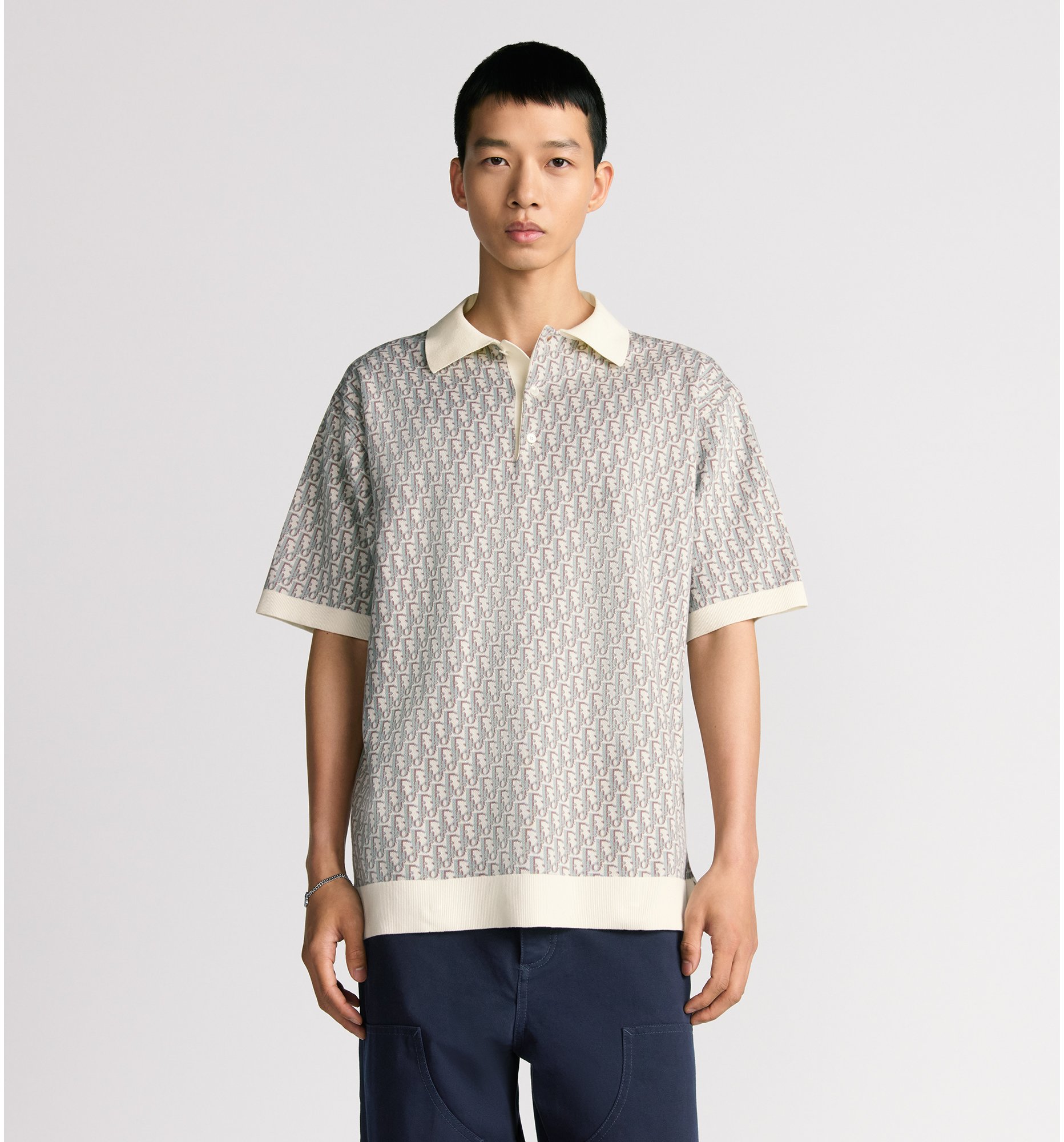 aria_look Dior Oblique Polo Shirt Unfolded view