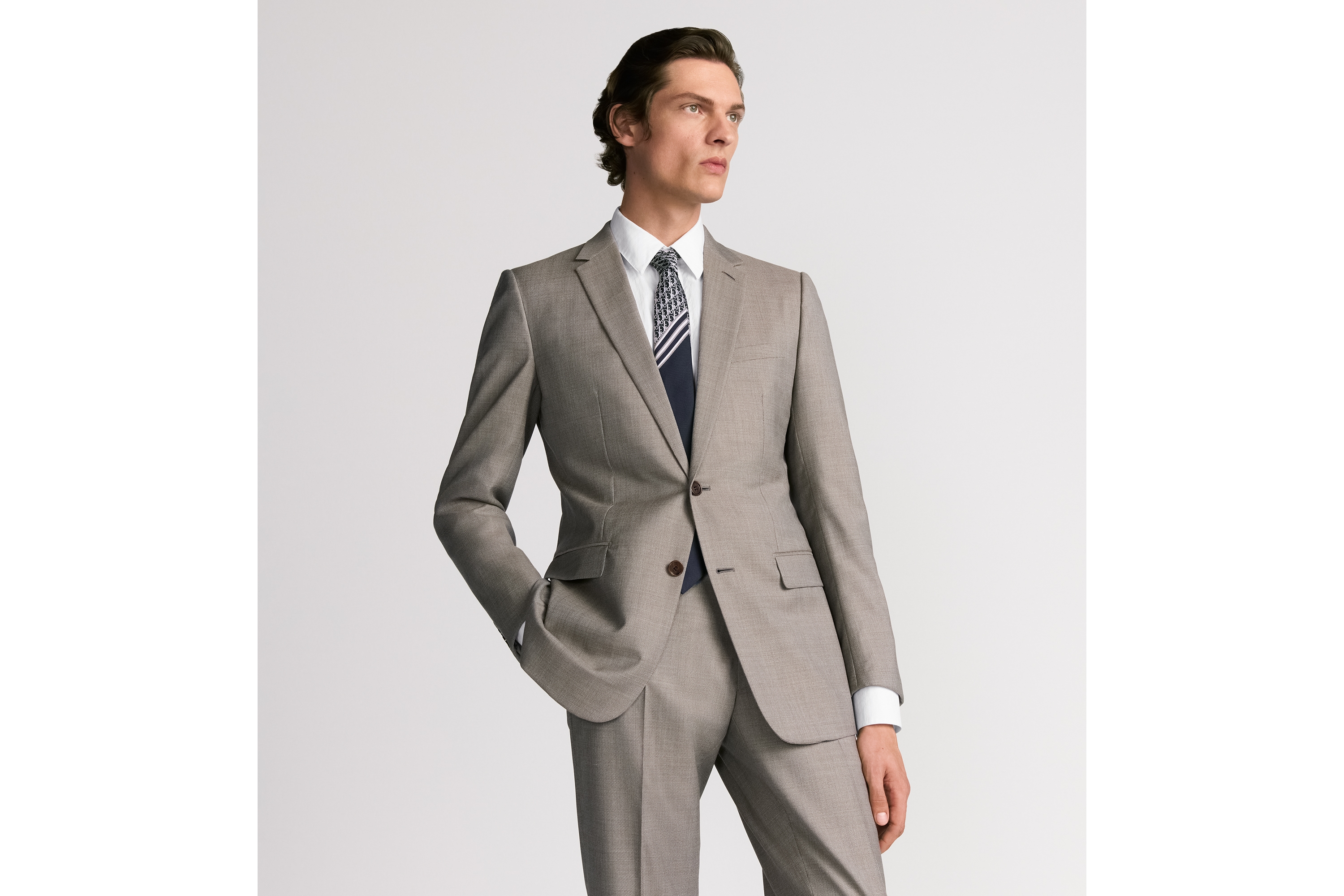 look_image_alt_prefix Terno clássico Twill de lã virgem bege E07