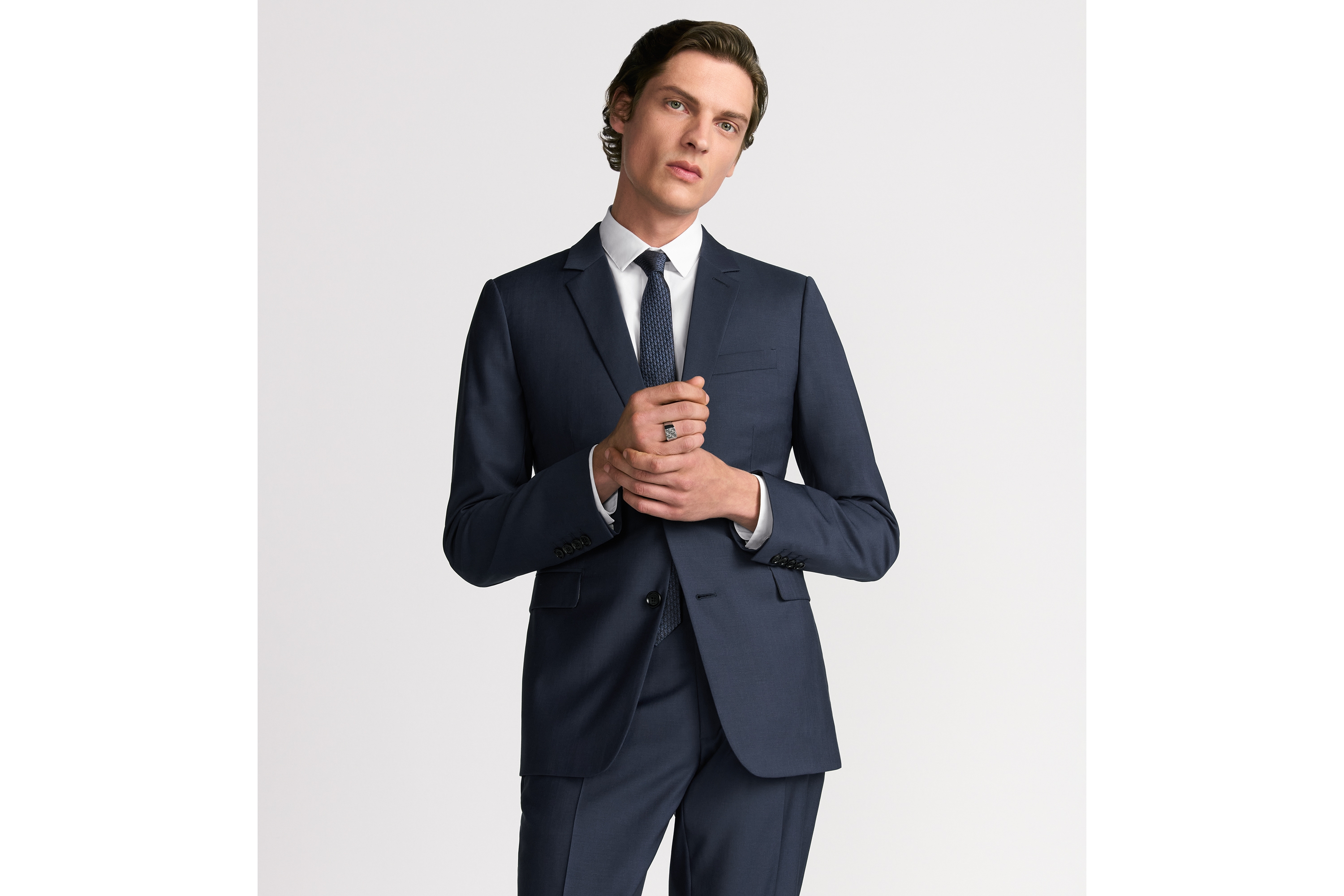 look_image_alt_prefix Klassiek pak Marineblauwe scheerwol E07