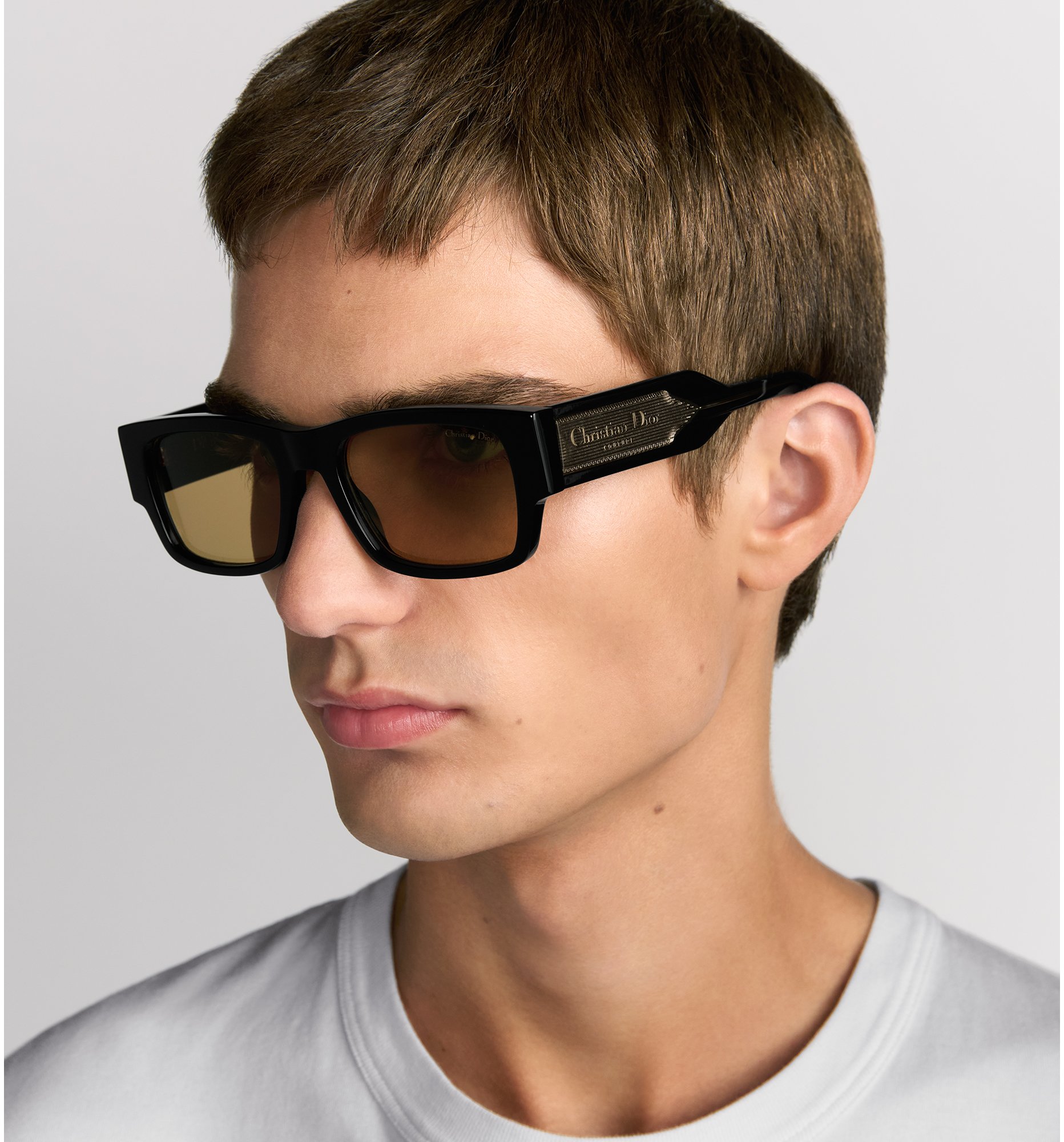 Christian Dior Label S1I Прямоугольные солнцезащитные очки черного ...