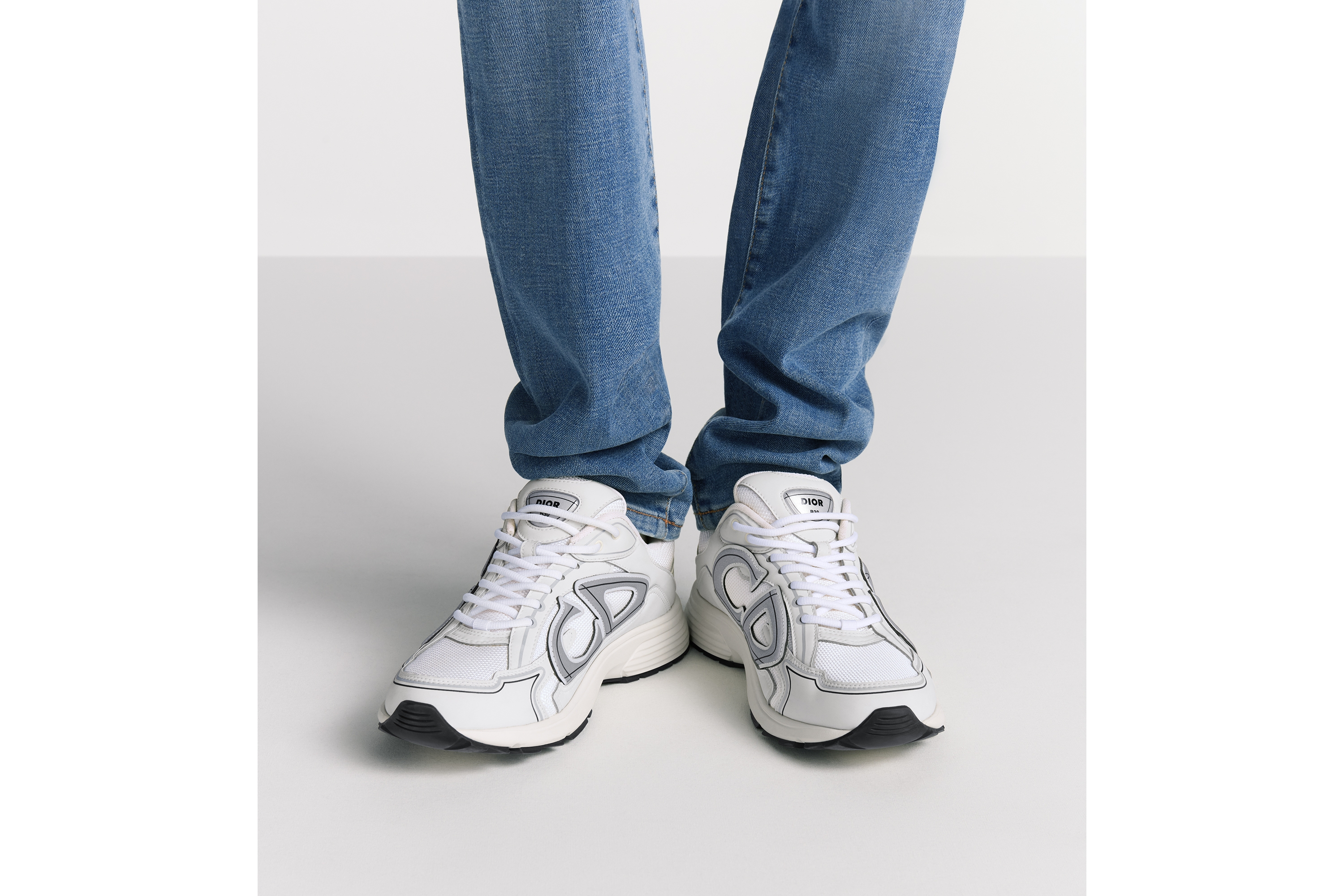 Look B30 Countdown Sneaker White Technical Mesh and White Technical Fabric E23