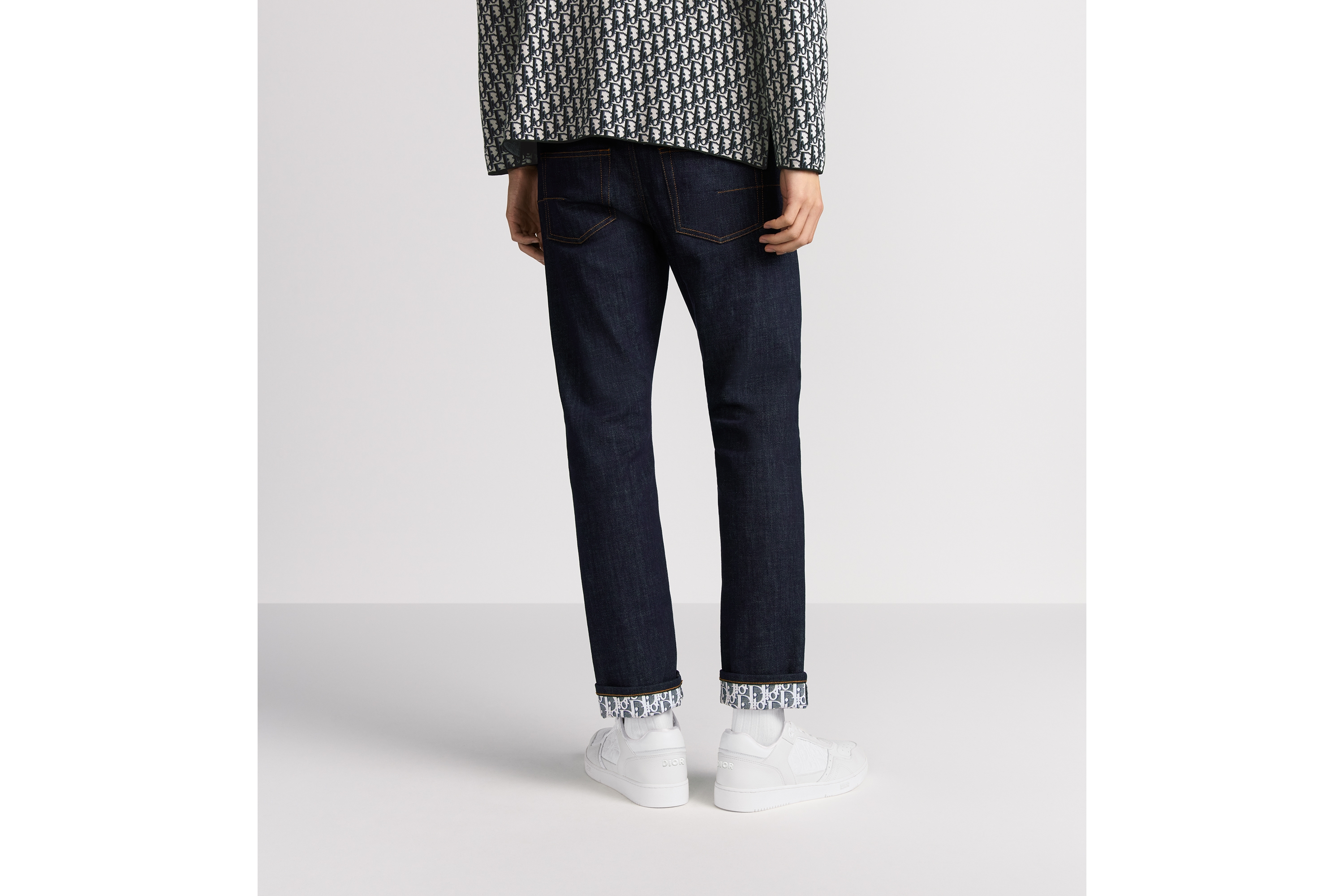 Long Slim-Fit Dior Oblique Jeans
