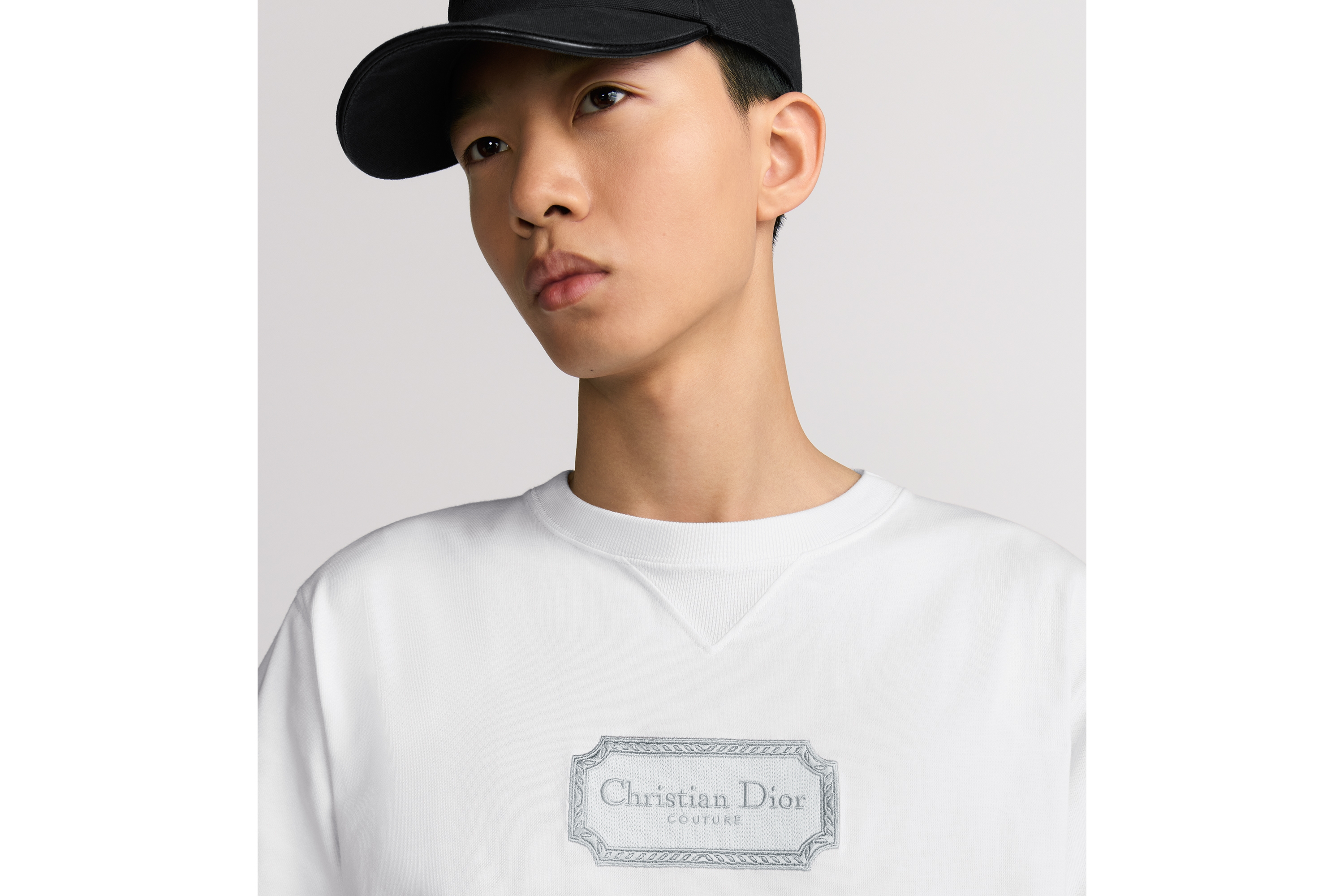 Look Christian Dior Couture T-Shirt, Relaxed Fit White Cotton Jersey E10