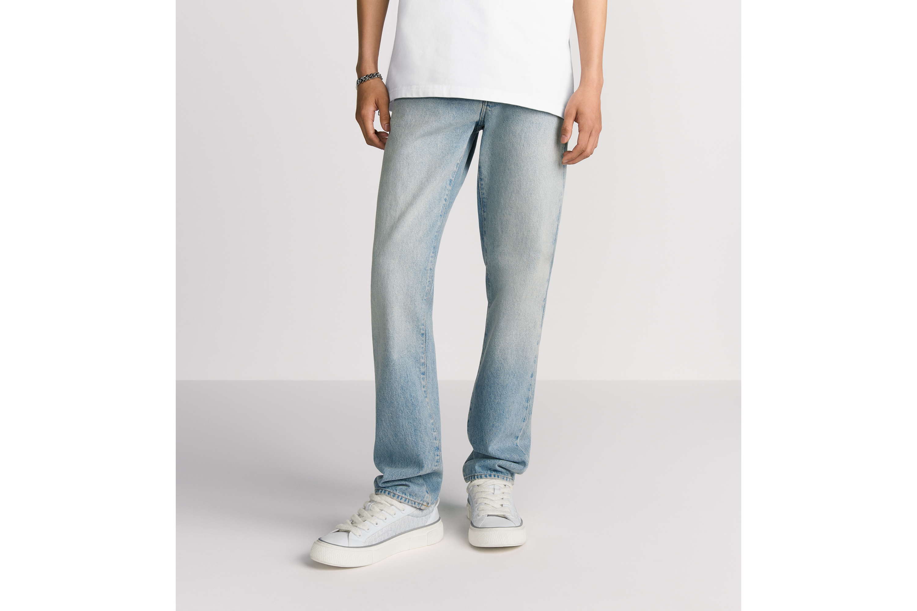 Look Long Regular Jeans Light Blue Cotton Twill E13