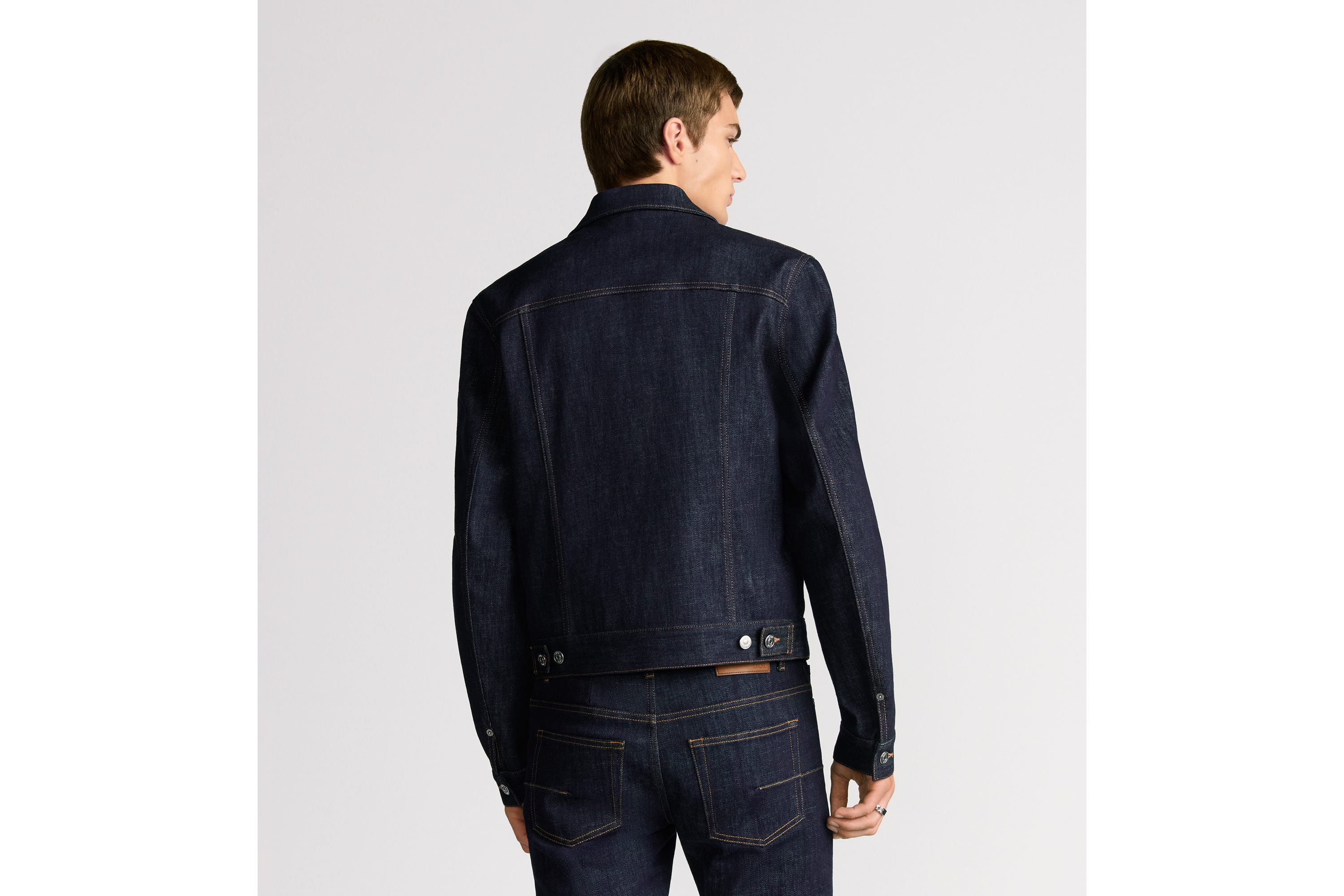 look_image_alt_prefix Jasje met Dior Oblique-motief Onbewerkt blauw katoendenim E09